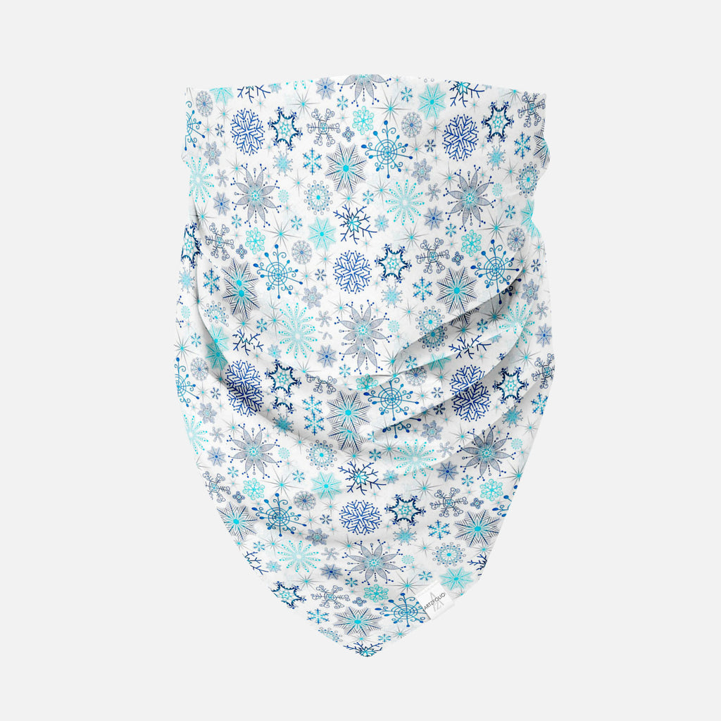 Christmas Snowflakes Printed Bandana | Headband Headwear Wristband Balaclava | Unisex | Soft Poly Fabric-Bandanas-BND_FB_BS-IC 5007226 IC 5007226, Abstract Expressionism, Abstracts, Ancient, Black and White, Christianity, Circle, Decorative, Drawing, Historical, Medieval, Patterns, Retro, Seasons, Semi Abstract, Signs, Signs and Symbols, Vintage, White, christmas, snowflakes, printed, bandana, headband, headwear, wristband, balaclava, unisex, soft, poly, fabric, abstract, background, blue, chaotic, crossing