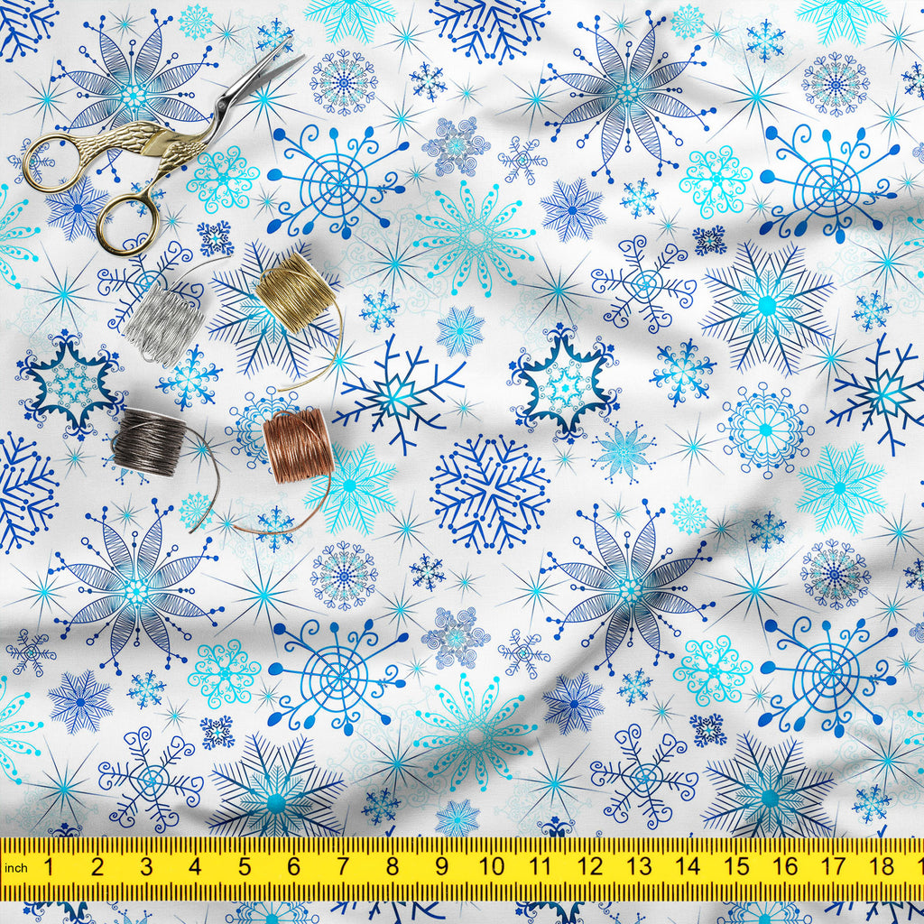 Christmas Snowflakes D1 Upholstery Fabric by Metre | For Sofa, Curtains, Cushions, Furnishing, Craft, Dress Material-Upholstery Fabrics-FAB_RW-IC 5007226 IC 5007226, Abstract Expressionism, Abstracts, Ancient, Black and White, Christianity, Circle, Decorative, Drawing, Historical, Medieval, Patterns, Retro, Seasons, Semi Abstract, Signs, Signs and Symbols, Vintage, White, christmas, snowflakes, d1, upholstery, fabric, by, metre, for, sofa, curtains, cushions, furnishing, craft, dress, material, abstract, ba