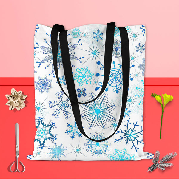 Christmas Snowflakes D1 Tote Bag Shoulder Purse | Multipurpose-Tote Bags Basic-TOT_FB_BS-IC 5007226 IC 5007226, Abstract Expressionism, Abstracts, Ancient, Black and White, Christianity, Circle, Decorative, Drawing, Historical, Medieval, Patterns, Retro, Seasons, Semi Abstract, Signs, Signs and Symbols, Vintage, White, christmas, snowflakes, d1, tote, bag, shoulder, purse, cotton, canvas, fabric, multipurpose, abstract, background, blue, chaotic, crossing, dark, decoration, design, detail, feature, frost, g