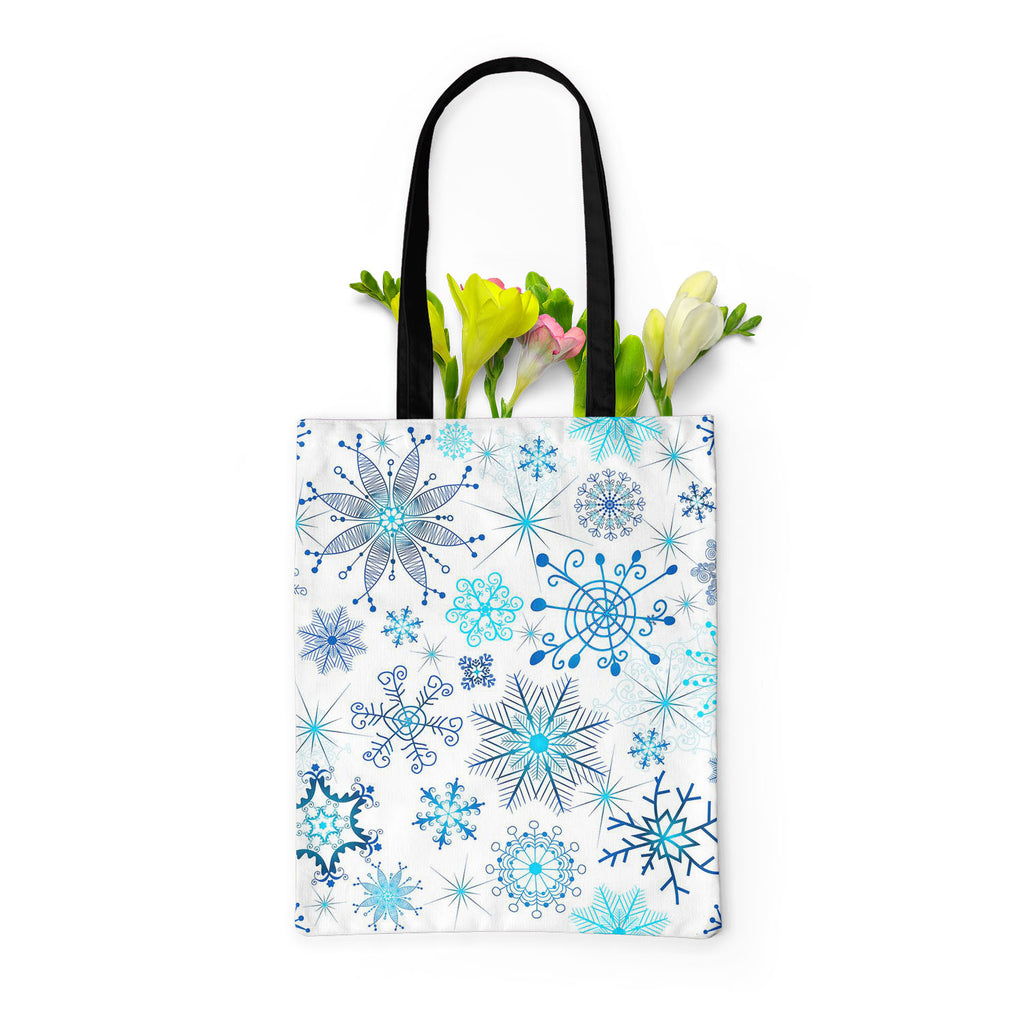 Christmas Snowflakes D1 Tote Bag Shoulder Purse | Multipurpose-Tote Bags Basic-TOT_FB_BS-IC 5007226 IC 5007226, Abstract Expressionism, Abstracts, Ancient, Black and White, Christianity, Circle, Decorative, Drawing, Historical, Medieval, Patterns, Retro, Seasons, Semi Abstract, Signs, Signs and Symbols, Vintage, White, christmas, snowflakes, d1, tote, bag, shoulder, purse, multipurpose, abstract, background, blue, chaotic, crossing, dark, decoration, design, detail, feature, frost, gentle, gradient, gray, m