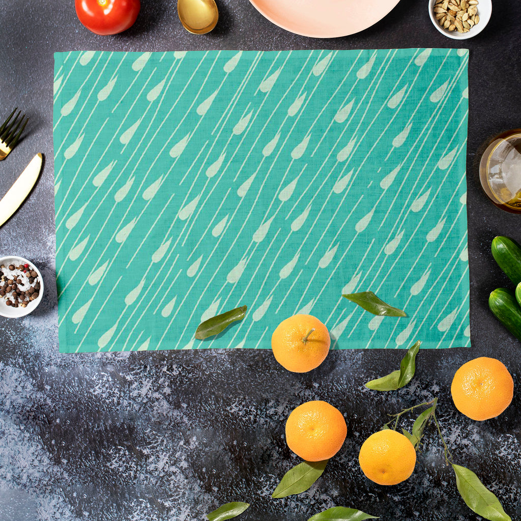 Rain Table Mat Placemat-Table Place Mats Fabric-MAT_TB-IC 5007227 IC 5007227, Animated Cartoons, Art and Paintings, Baby, Caricature, Cartoons, Children, Illustrations, Kids, Patterns, rain, table, mat, placemat, cartoon, pattern, art, backdrop, background, blue, childish, cold, cute, drop, fast, illustration, kid, line, liquid, object, rainy, run, seamless, shower, snowy, tile, water, weather, artzfolio, table mats for dining table, table mat, table mats, placemats, placemats set of 6, dinning table mat, t
