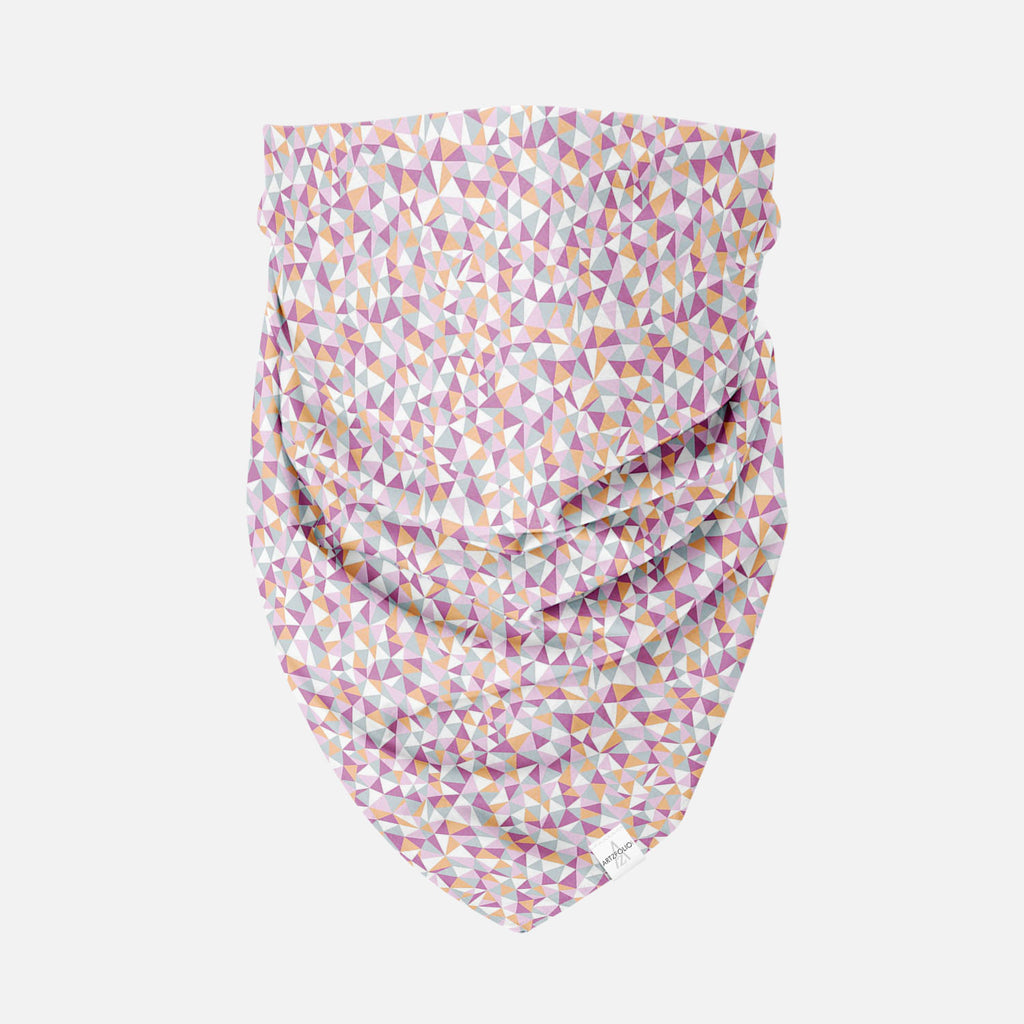 Mosaic Triangles Printed Bandana | Headband Headwear Wristband Balaclava | Unisex | Soft Poly Fabric-Bandanas-BND_FB_BS-IC 5007228 IC 5007228, Abstract Expressionism, Abstracts, Art and Paintings, Black and White, Cities, City Views, Decorative, Digital, Digital Art, Drawing, Fashion, Geometric, Geometric Abstraction, Graphic, Illustrations, Patterns, Semi Abstract, Signs, Signs and Symbols, Triangles, White, mosaic, printed, bandana, headband, headwear, wristband, balaclava, unisex, soft, poly, fabric, tri