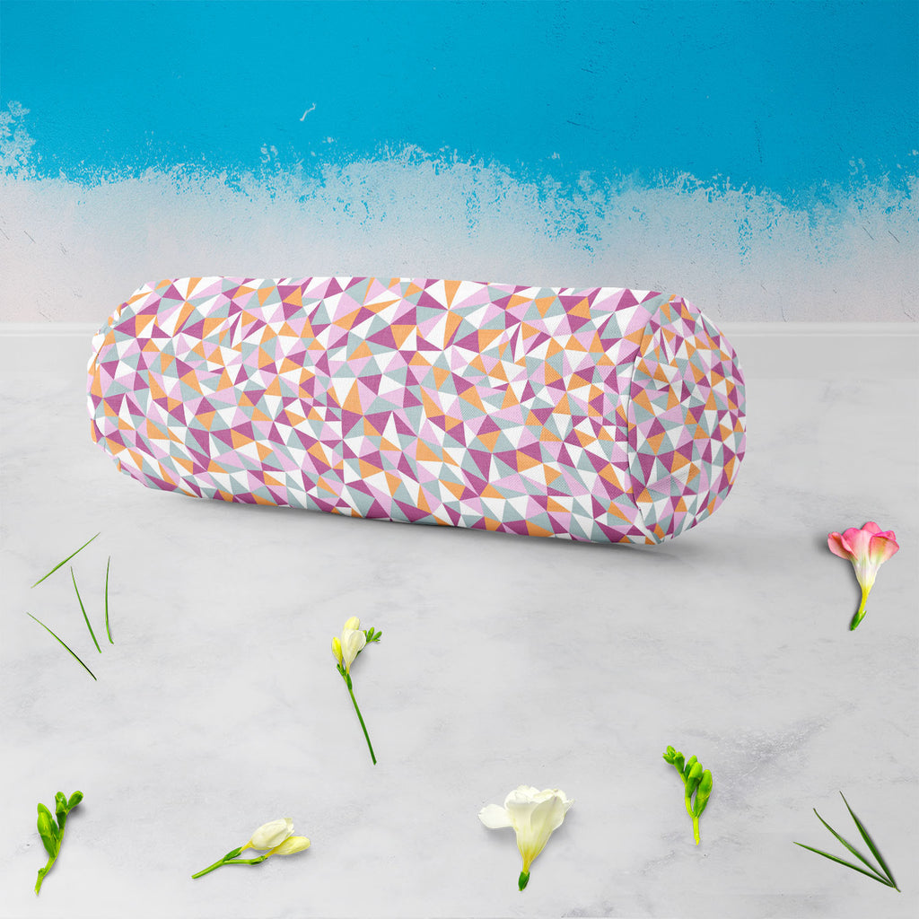 Mosaic Triangles Bolster Cover Booster Cases | Concealed Zipper Opening-Bolster Covers-BOL_CV_ZP-IC 5007228 IC 5007228, Abstract Expressionism, Abstracts, Art and Paintings, Black and White, Cities, City Views, Decorative, Digital, Digital Art, Drawing, Fashion, Geometric, Geometric Abstraction, Graphic, Illustrations, Patterns, Semi Abstract, Signs, Signs and Symbols, Triangles, White, mosaic, bolster, cover, booster, cases, concealed, zipper, opening, triangle, pattern, seamless, abstract, art, artistic, 