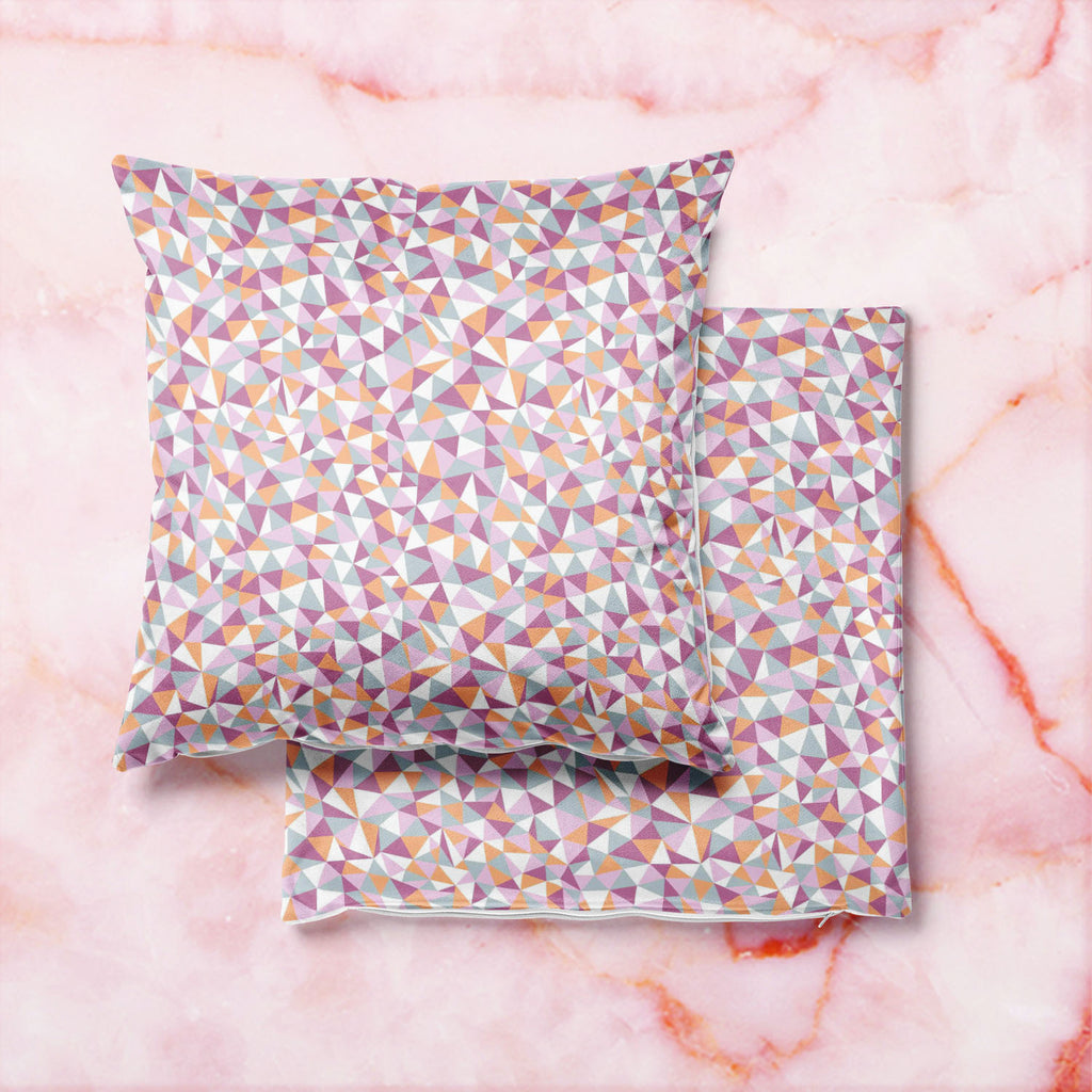 Mosaic Triangles Cushion Cover Throw Pillow-Cushion Covers-CUS_CV-IC 5007228 IC 5007228, Abstract Expressionism, Abstracts, Art and Paintings, Black and White, Cities, City Views, Decorative, Digital, Digital Art, Drawing, Fashion, Geometric, Geometric Abstraction, Graphic, Illustrations, Patterns, Semi Abstract, Signs, Signs and Symbols, Triangles, White, mosaic, cushion, cover, throw, pillow, triangle, pattern, seamless, abstract, art, artistic, artwork, backdrop, background, continuity, creative, decor, 