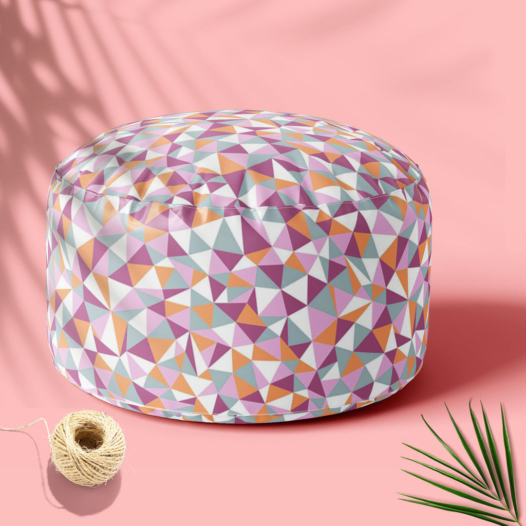 Mosaic Triangles Footstool Footrest Puffy Pouffe Ottoman Bean Bag | Canvas Fabric-Footstools-FST_CB_BN-IC 5007228 IC 5007228, Abstract Expressionism, Abstracts, Art and Paintings, Black and White, Cities, City Views, Decorative, Digital, Digital Art, Drawing, Fashion, Geometric, Geometric Abstraction, Graphic, Illustrations, Patterns, Semi Abstract, Signs, Signs and Symbols, Triangles, White, mosaic, footstool, footrest, puffy, pouffe, ottoman, bean, bag, canvas, fabric, triangle, pattern, seamless, abstrac