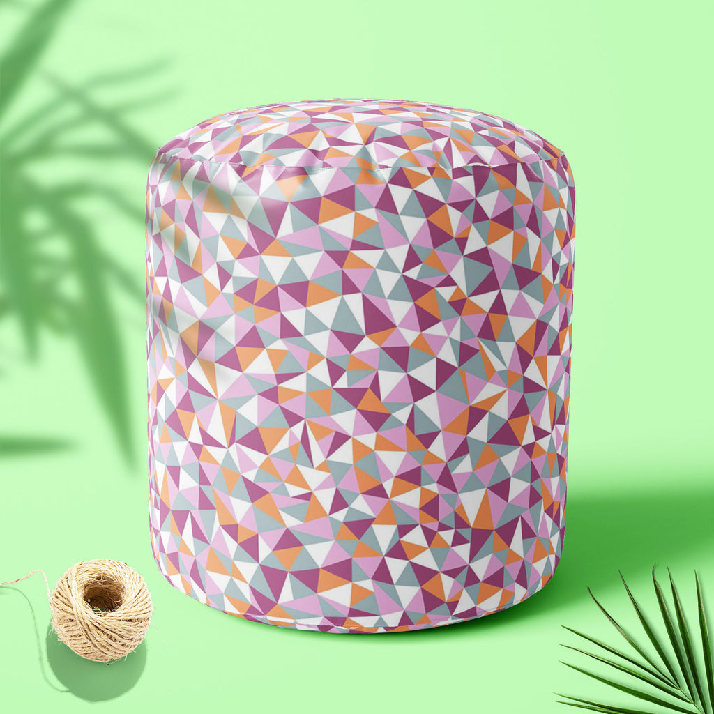 Mosaic Triangles Footstool Footrest Puffy Pouffe Ottoman Bean Bag | Canvas Fabric-Footstools-FST_CB_BN-IC 5007228 IC 5007228, Abstract Expressionism, Abstracts, Art and Paintings, Black and White, Cities, City Views, Decorative, Digital, Digital Art, Drawing, Fashion, Geometric, Geometric Abstraction, Graphic, Illustrations, Patterns, Semi Abstract, Signs, Signs and Symbols, Triangles, White, mosaic, footstool, footrest, puffy, pouffe, ottoman, bean, bag, canvas, fabric, triangle, pattern, seamless, abstrac
