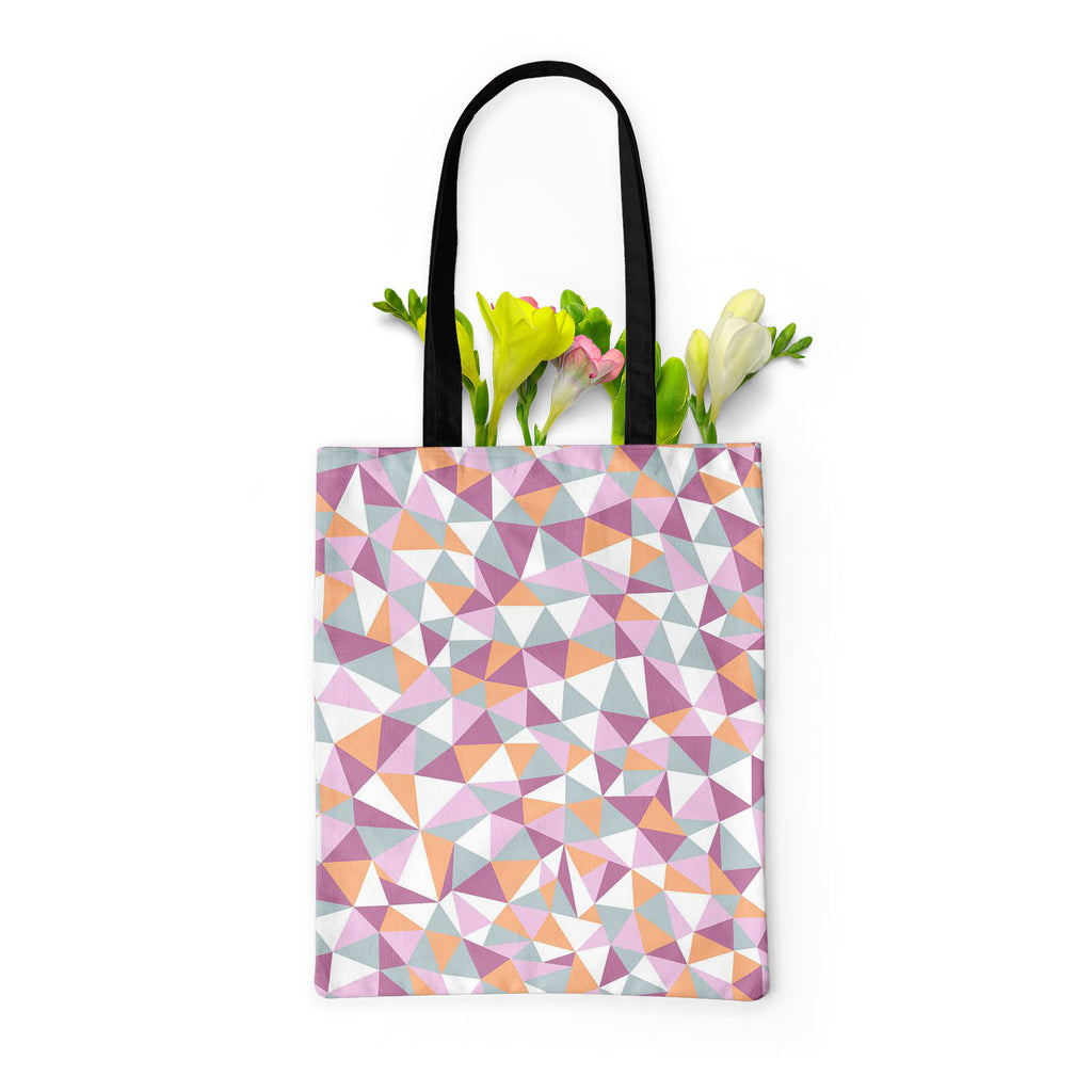 Mosaic Triangles Tote Bag Shoulder Purse | Multipurpose-Tote Bags Basic-TOT_FB_BS-IC 5007228 IC 5007228, Abstract Expressionism, Abstracts, Art and Paintings, Black and White, Cities, City Views, Decorative, Digital, Digital Art, Drawing, Fashion, Geometric, Geometric Abstraction, Graphic, Illustrations, Patterns, Semi Abstract, Signs, Signs and Symbols, Triangles, White, mosaic, tote, bag, shoulder, purse, multipurpose, triangle, pattern, seamless, abstract, art, artistic, artwork, backdrop, background, co