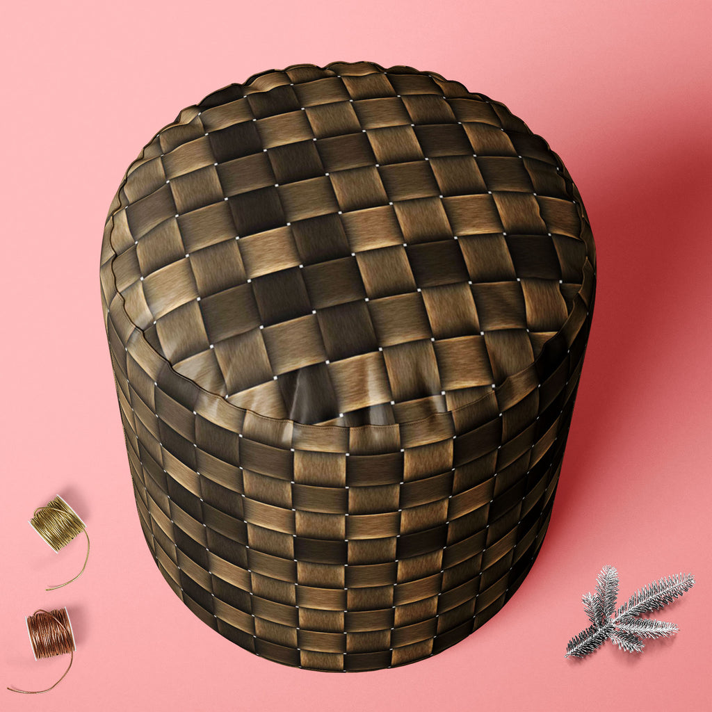 Abstract Art D37 Footstool Footrest Puffy Pouffe Ottoman Bean Bag | Canvas Fabric - Footstools - ArtzFolio.com