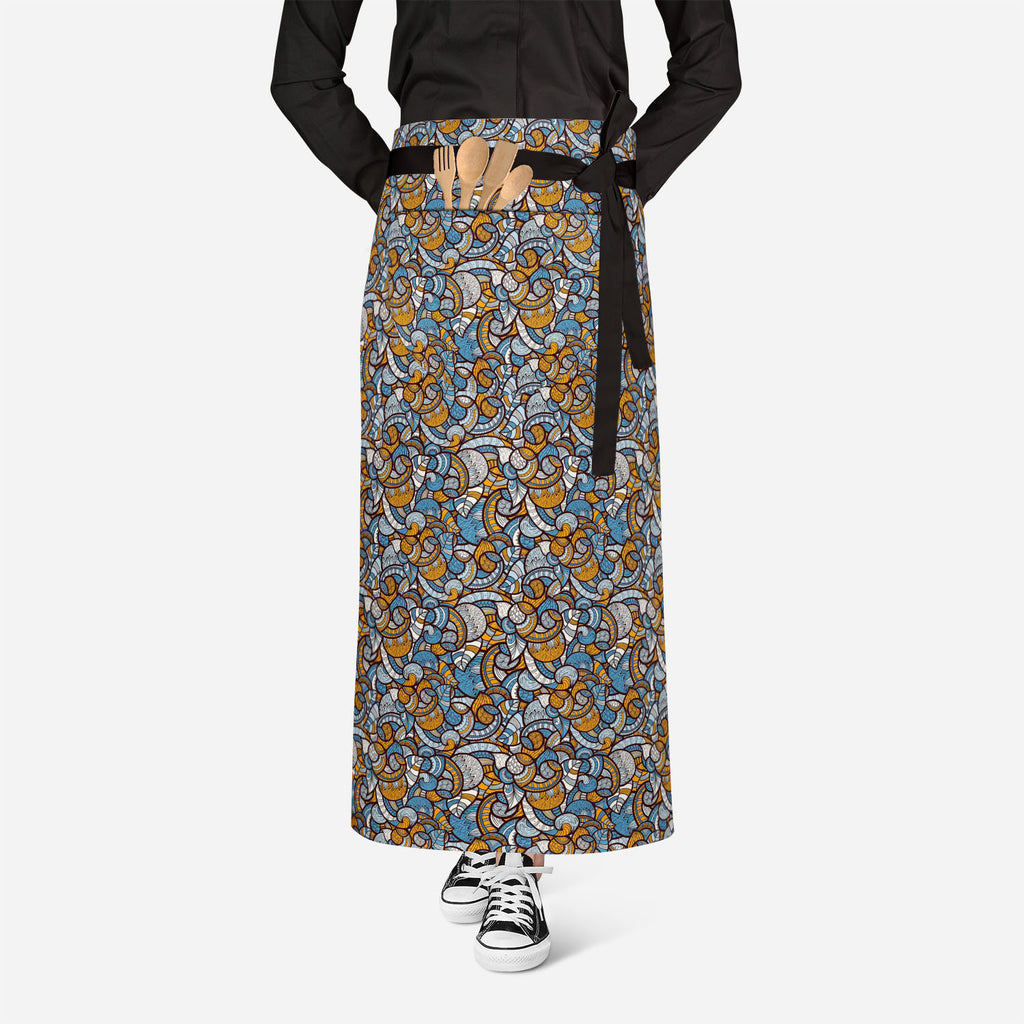 Ethnic Doodle Apron | Adjustable, Free Size & Waist Tiebacks-Aprons Waist to Knee-APR_WS_FT-IC 5007231 IC 5007231, Abstract Expressionism, Abstracts, African, Ancient, Art and Paintings, Asian, Botanical, Circle, Culture, Dots, Ethnic, Floral, Flowers, Geometric Abstraction, Hand Drawn, Historical, Illustrations, Medieval, Nature, Patterns, Scenic, Semi Abstract, Traditional, Tribal, Vintage, World Culture, doodle, apron, adjustable, free, size, waist, tiebacks, pattern, abstract, africa, muster, seamless, 