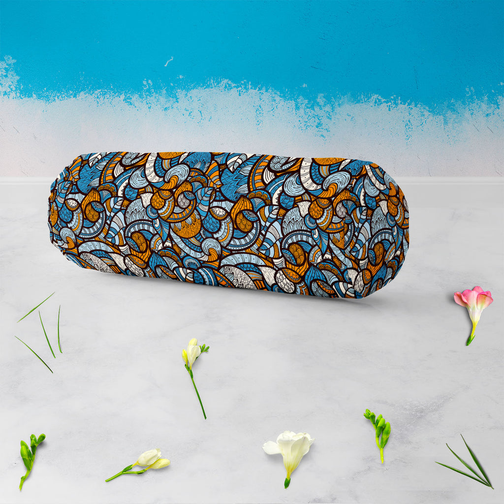 Ethnic Doodle Bolster Cover Booster Cases | Concealed Zipper Opening-Bolster Covers-BOL_CV_ZP-IC 5007231 IC 5007231, Abstract Expressionism, Abstracts, African, Ancient, Art and Paintings, Asian, Botanical, Circle, Culture, Dots, Ethnic, Floral, Flowers, Geometric Abstraction, Hand Drawn, Historical, Illustrations, Medieval, Nature, Patterns, Scenic, Semi Abstract, Traditional, Tribal, Vintage, World Culture, doodle, bolster, cover, booster, cases, concealed, zipper, opening, pattern, abstract, africa, must