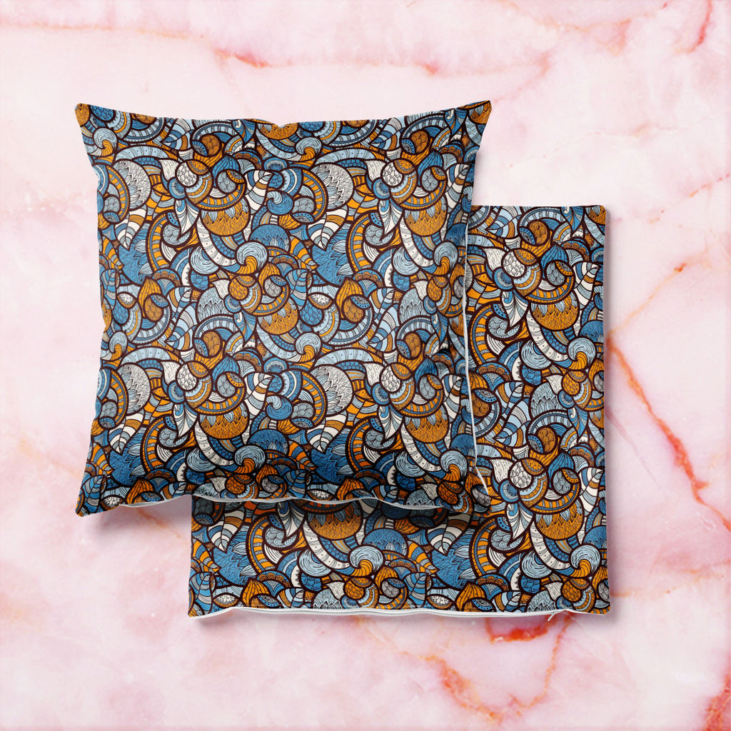Ethnic Doodle Cushion Cover Throw Pillow-Cushion Covers-CUS_CV-IC 5007231 IC 5007231, Abstract Expressionism, Abstracts, African, Ancient, Art and Paintings, Asian, Botanical, Circle, Culture, Dots, Ethnic, Floral, Flowers, Geometric Abstraction, Hand Drawn, Historical, Illustrations, Medieval, Nature, Patterns, Scenic, Semi Abstract, Traditional, Tribal, Vintage, World Culture, doodle, cushion, cover, throw, pillow, pattern, abstract, africa, muster, seamless, art, lace, background, motif, abstraction, art