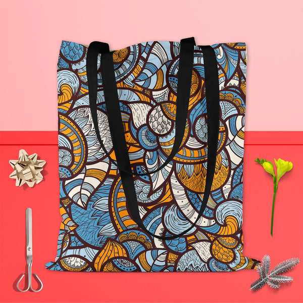 Ethnic Doodle Tote Bag Shoulder Purse | Multipurpose-Tote Bags Basic-TOT_FB_BS-IC 5007231 IC 5007231, Abstract Expressionism, Abstracts, African, Ancient, Art and Paintings, Asian, Botanical, Circle, Culture, Dots, Ethnic, Floral, Flowers, Geometric Abstraction, Hand Drawn, Historical, Illustrations, Medieval, Nature, Patterns, Scenic, Semi Abstract, Traditional, Tribal, Vintage, World Culture, doodle, tote, bag, shoulder, purse, cotton, canvas, fabric, multipurpose, pattern, abstract, africa, muster, seaml