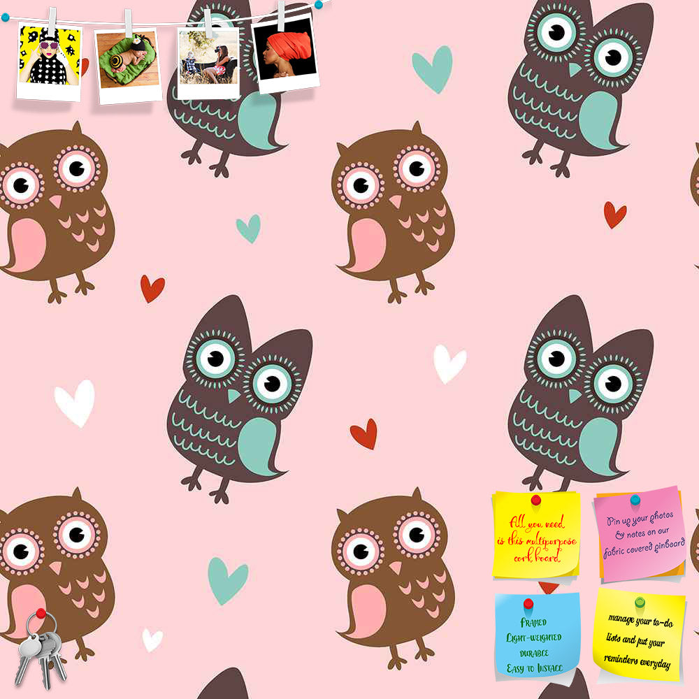 ArtzFolio Owls & Hearts Printed Bulletin Board Notice Pin Board Soft Board | Frameless-Bulletin Boards Frameless-AZSAO11862208BLB_FL_L-Image Code 5007232 Vishnu Image Folio Pvt Ltd, IC 5007232, ArtzFolio, Bulletin Boards Frameless, Birds, Kids, Digital Art, owls, hearts, printed, bulletin, board, notice, pin, soft, frameless, valentine, love, seamless, texture, cute, endless, romantic, pattern, pin up board, push pin board, extra large cork board, big pin board, notice board, small bulletin board, cork boar