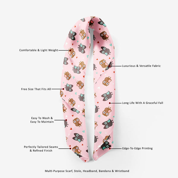 Owls & Hearts Printed Stole Dupatta Headwear | Girls & Women | Soft Poly Fabric-Stoles Basic-STL_FB_BS-IC 5007232 IC 5007232, Abstract Expressionism, Abstracts, Ancient, Animals, Animated Cartoons, Art and Paintings, Birds, Caricature, Cartoons, Decorative, Hearts, Historical, Holidays, Illustrations, Love, Medieval, Modern Art, Patterns, Retro, Romance, Semi Abstract, Signs, Signs and Symbols, Vintage, Wedding, owls, printed, stole, dupatta, headwear, girls, women, soft, poly, fabric, pattern, cute, owl, s