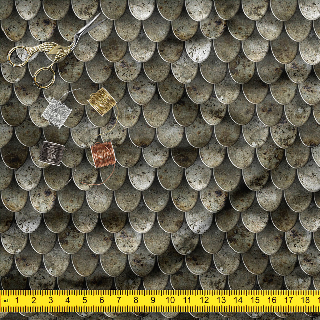 Cuirass Upholstery Fabric by Metre | For Sofa, Curtains, Cushions, Furnishing, Craft, Dress Material-Upholstery Fabrics-FAB_RW-IC 5007239 IC 5007239, Abstract Expressionism, Abstracts, Ancient, Patterns, Retro, Semi Abstract, Signs, Signs and Symbols, Vintage, Metallic, cuirass, upholstery, fabric, by, metre, for, sofa, curtains, cushions, furnishing, craft, dress, material, armor, abstract, aged, alloy, armoring, armour, background, chain, design, frame, gray, grunge, grungy, hard, iron, metal, old, patter