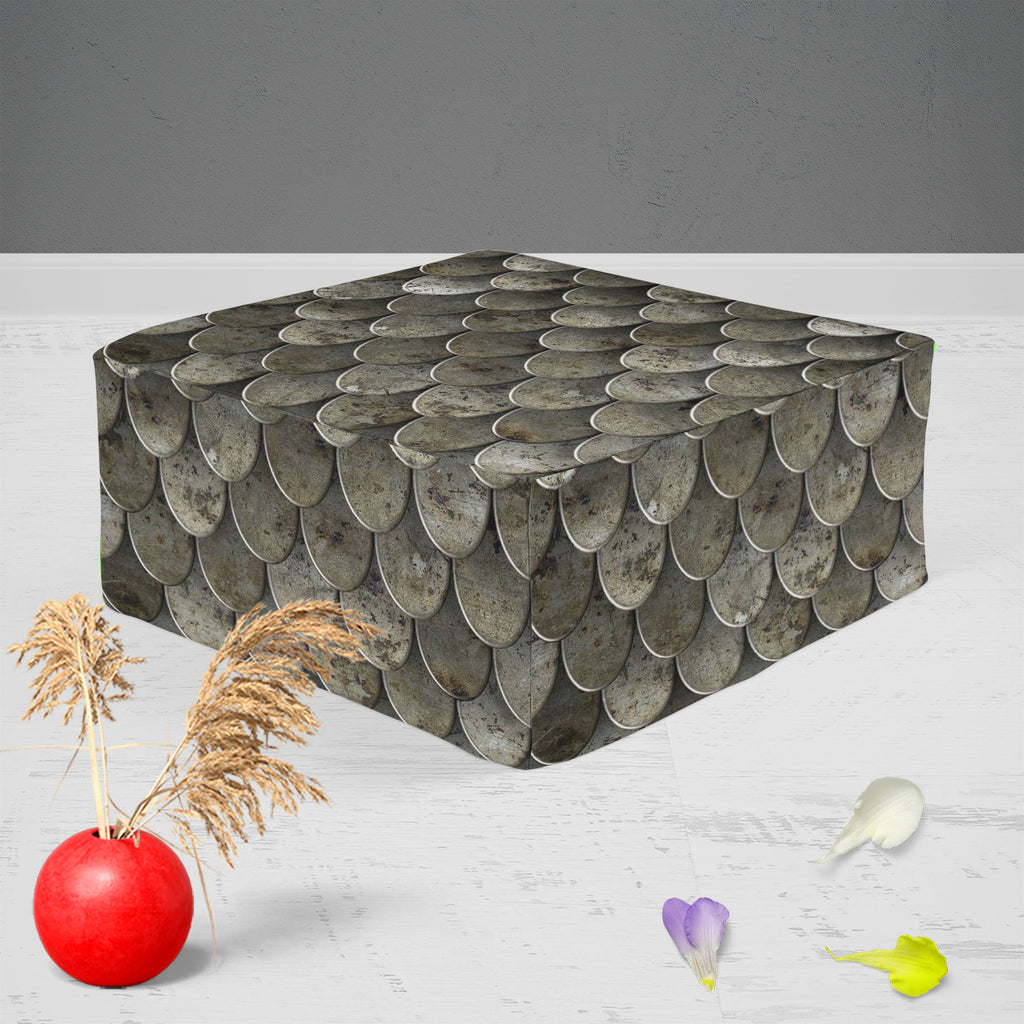 Cuirass Footstool Footrest Puffy Pouffe Ottoman Bean Bag | Canvas Fabric-Footstools-FST_CB_BN-IC 5007239 IC 5007239, Abstract Expressionism, Abstracts, Ancient, Patterns, Retro, Semi Abstract, Signs, Signs and Symbols, Vintage, Metallic, cuirass, footstool, footrest, puffy, pouffe, ottoman, bean, bag, canvas, fabric, armor, abstract, aged, alloy, armoring, armour, background, chain, design, frame, gray, grunge, grungy, hard, iron, material, metal, old, pattern, plate, plating, protection, protective, roof, 