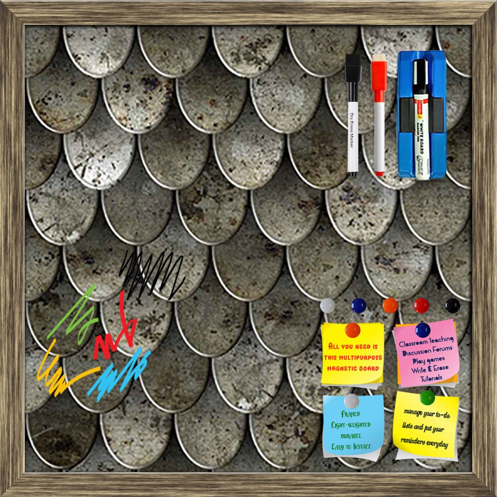 Cuirass Framed Magnetic Dry Erase Board | Combo with Magnet Buttons & Markers-Magnetic Boards Framed-MGB_FR-IC 5007239 IC 5007239, Abstract Expressionism, Abstracts, Ancient, Patterns, Retro, Semi Abstract, Signs, Signs and Symbols, Vintage, Metallic, cuirass, framed, magnetic, dry, erase, board, printed, whiteboard, with, 4, magnets, 2, markers, 1, duster, armor, abstract, aged, alloy, armoring, armour, background, chain, design, frame, gray, grunge, grungy, hard, iron, material, metal, old, pattern, plate