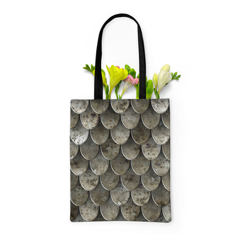 Cuirass Tote Bag Shoulder Purse | Multipurpose-Tote Bags Basic-TOT_FB_BS-IC 5007239 IC 5007239, Abstract Expressionism, Abstracts, Ancient, Patterns, Retro, Semi Abstract, Signs, Signs and Symbols, Vintage, Metallic, cuirass, tote, bag, shoulder, purse, multipurpose, armor, abstract, aged, alloy, armoring, armour, background, chain, design, frame, gray, grunge, grungy, hard, iron, material, metal, old, pattern, plate, plating, protection, protective, roof, rough, rounded, rust, rusty, safety, scale, scaled,