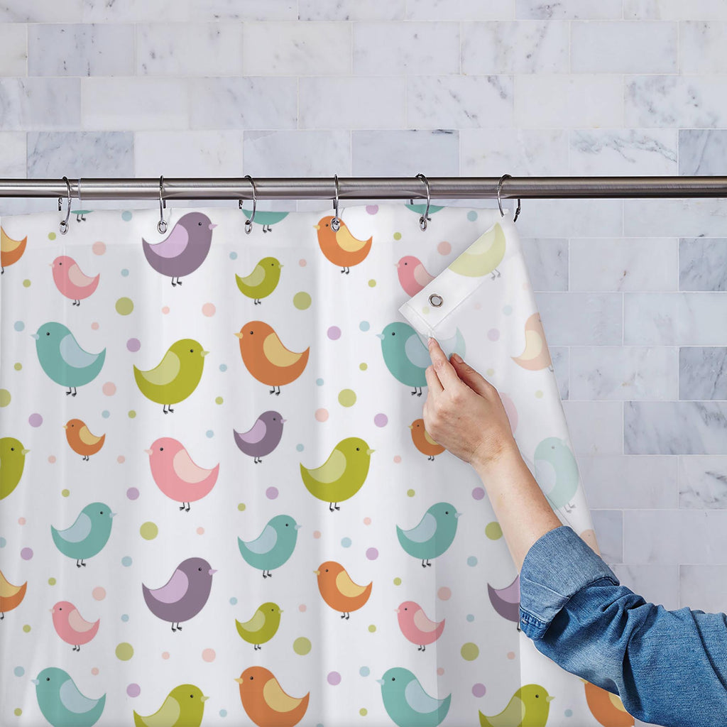 Colorful Birds D1 Washable Waterproof Shower Curtain-Shower Curtains-CUR_SH-IC 5007240 IC 5007240, Abstract Expressionism, Abstracts, Ancient, Animals, Animated Cartoons, Art and Paintings, Birds, Caricature, Cartoons, Decorative, Digital, Digital Art, Drawing, Graphic, Historical, Holidays, Illustrations, Love, Medieval, Modern Art, Patterns, Retro, Romance, Seasons, Semi Abstract, Signs, Signs and Symbols, Vintage, Wedding, colorful, d1, washable, waterproof, shower, curtain, textile, textil, abstract, an