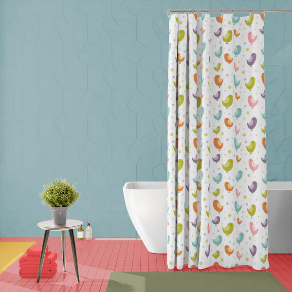 Colorful Birds D1 Washable Waterproof Shower Curtain-Shower Curtains-CUR_SH-IC 5007240 IC 5007240, Abstract Expressionism, Abstracts, Ancient, Animals, Animated Cartoons, Art and Paintings, Birds, Caricature, Cartoons, Decorative, Digital, Digital Art, Drawing, Graphic, Historical, Holidays, Illustrations, Love, Medieval, Modern Art, Patterns, Retro, Romance, Seasons, Semi Abstract, Signs, Signs and Symbols, Vintage, Wedding, colorful, d1, washable, waterproof, polyester, shower, curtain, eyelets, textile, 