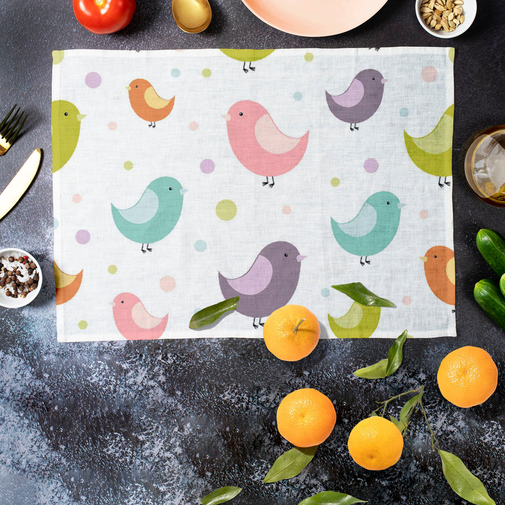 Colorful Birds D1 Table Mat Placemat-Table Place Mats Fabric-MAT_TB-IC 5007240 IC 5007240, Abstract Expressionism, Abstracts, Ancient, Animals, Animated Cartoons, Art and Paintings, Birds, Caricature, Cartoons, Decorative, Digital, Digital Art, Drawing, Graphic, Historical, Holidays, Illustrations, Love, Medieval, Modern Art, Patterns, Retro, Romance, Seasons, Semi Abstract, Signs, Signs and Symbols, Vintage, Wedding, colorful, d1, table, mat, placemat, textile, textil, abstract, animal, art, artwork, backg