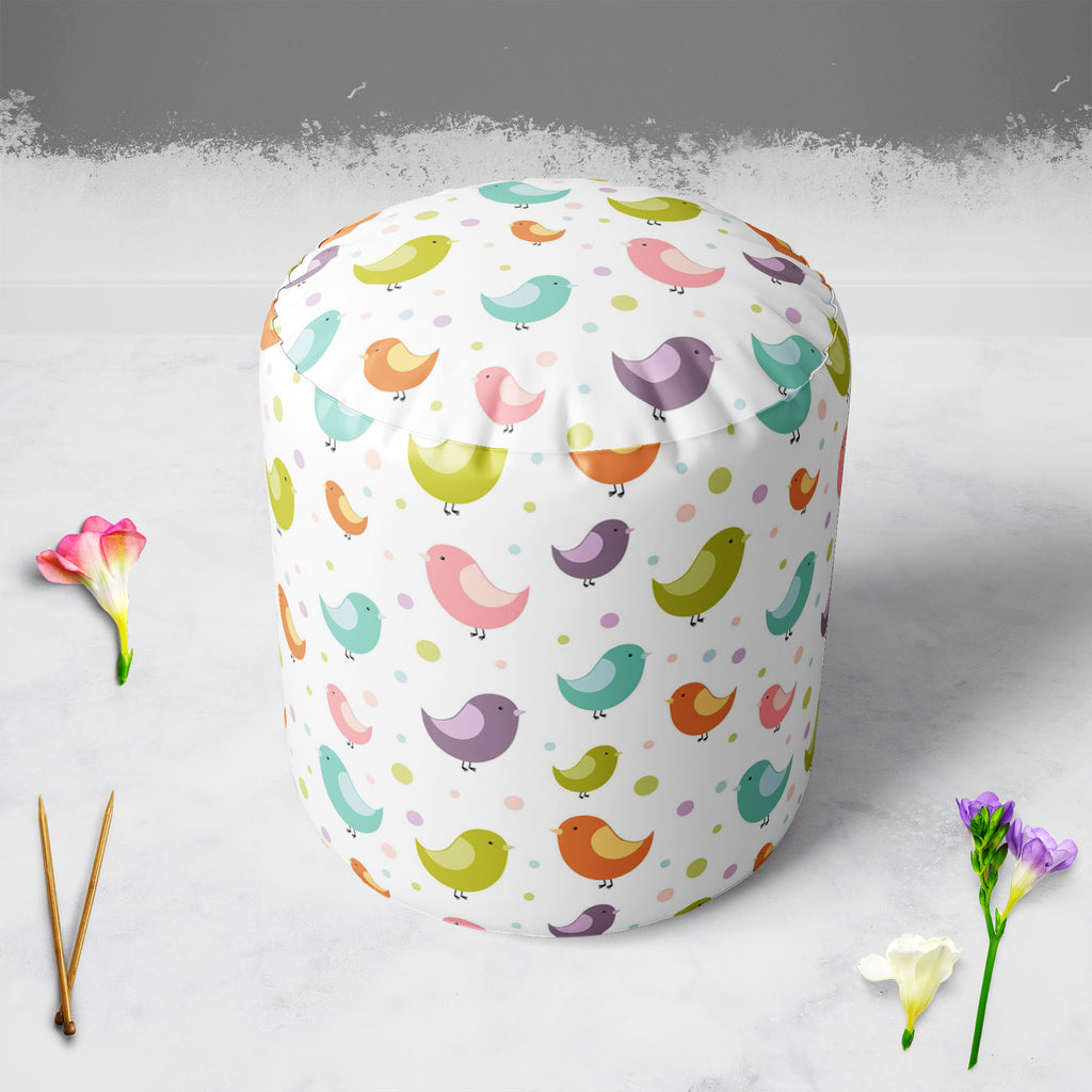 Colorful Birds D1 Footstool Footrest Puffy Pouffe Ottoman Bean Bag | Canvas Fabric-Footstools-FST_CB_BN-IC 5007240 IC 5007240, Abstract Expressionism, Abstracts, Ancient, Animals, Animated Cartoons, Art and Paintings, Birds, Caricature, Cartoons, Decorative, Digital, Digital Art, Drawing, Graphic, Historical, Holidays, Illustrations, Love, Medieval, Modern Art, Patterns, Retro, Romance, Seasons, Semi Abstract, Signs, Signs and Symbols, Vintage, Wedding, colorful, d1, footstool, footrest, puffy, pouffe, otto