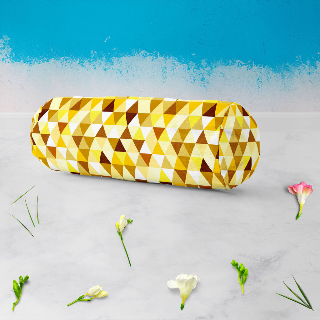 Gold Triangle Bolster Cover Booster Cases | Concealed Zipper Opening-Bolster Covers-BOL_CV_ZP-IC 5007242 IC 5007242, Abstract Expressionism, Abstracts, Art and Paintings, Diamond, Fashion, Geometric, Geometric Abstraction, Illustrations, Modern Art, Patterns, Retro, Semi Abstract, Signs, Signs and Symbols, Symbols, Triangles, gold, triangle, bolster, cover, booster, cases, concealed, zipper, opening, pattern, abstract, art, backdrop, background, beauty, bright, calmness, decor, decoration, design, element, 