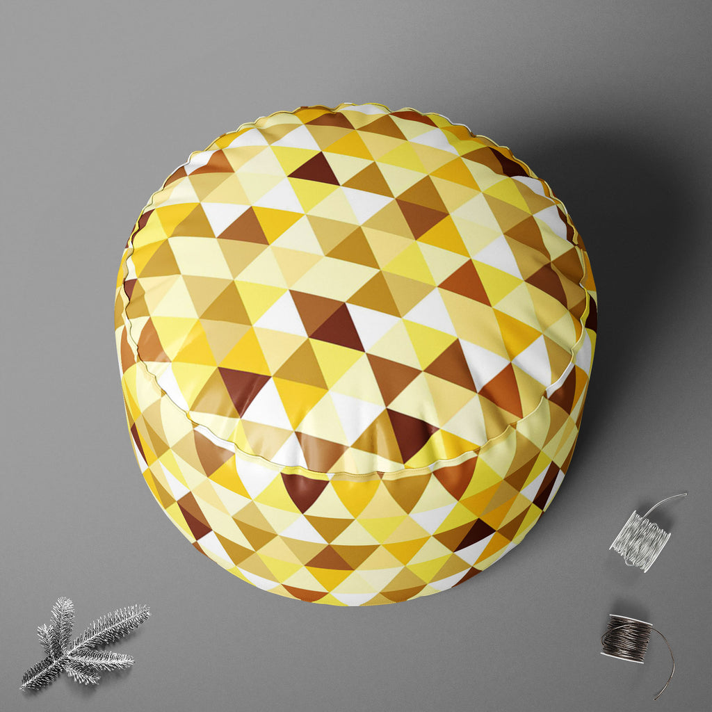 Gold Triangle Footstool Footrest Puffy Pouffe Ottoman Bean Bag | Canvas Fabric-Footstools-FST_CB_BN-IC 5007242 IC 5007242, Abstract Expressionism, Abstracts, Art and Paintings, Diamond, Fashion, Geometric, Geometric Abstraction, Illustrations, Modern Art, Patterns, Retro, Semi Abstract, Signs, Signs and Symbols, Symbols, Triangles, gold, triangle, footstool, footrest, puffy, pouffe, ottoman, bean, bag, canvas, fabric, pattern, abstract, art, backdrop, background, beauty, bright, calmness, decor, decoration,