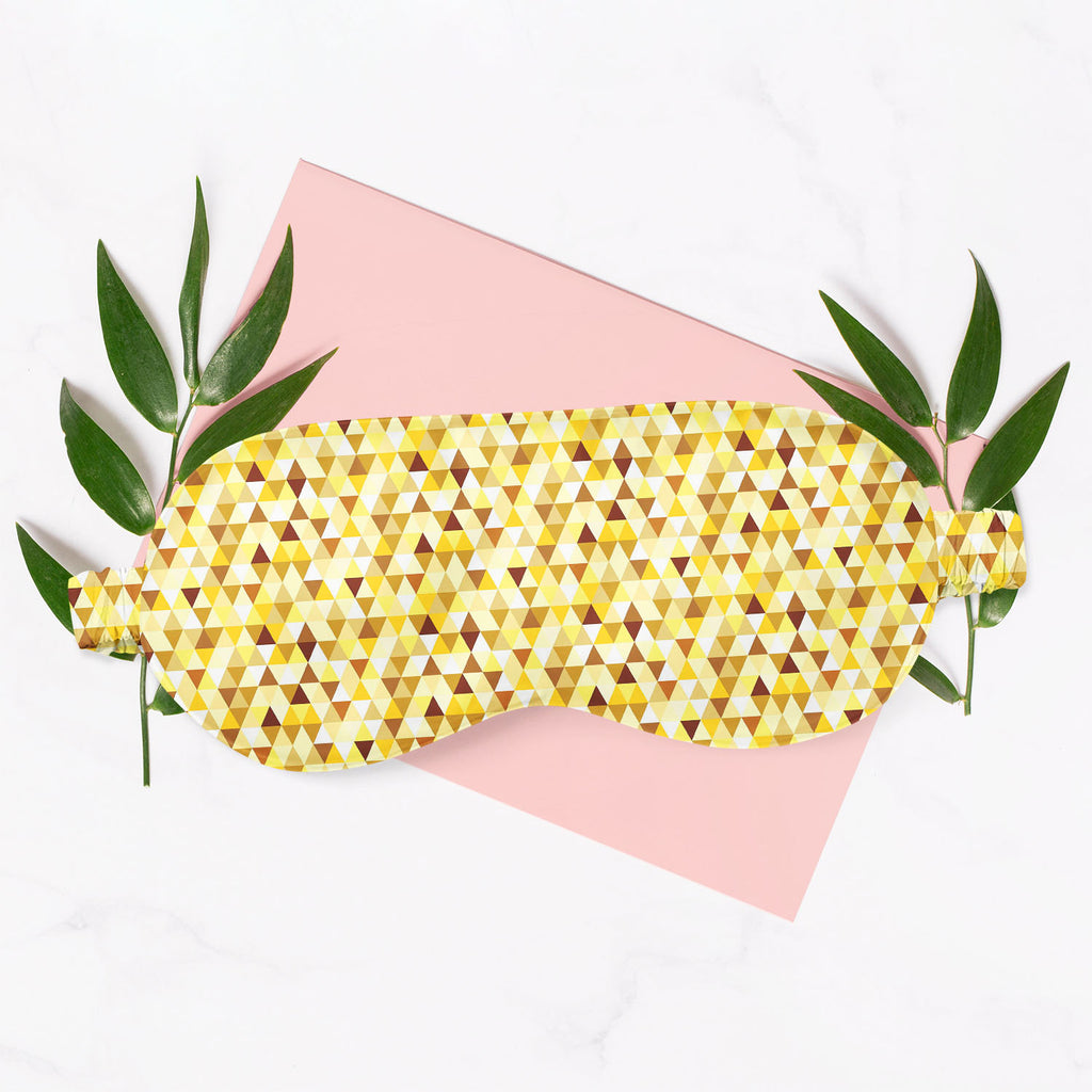 Gold Triangle Sleeping Eye Pad Blackout Eye Cover | Soft Anti-Allergic Eco-Friendly Natural Mulberry Silk Fabric-Sleep Masks-MSK_SL_BS-IC 5007242 IC 5007242, Abstract Expressionism, Abstracts, Art and Paintings, Diamond, Fashion, Geometric, Geometric Abstraction, Illustrations, Modern Art, Patterns, Retro, Semi Abstract, Signs, Signs and Symbols, Symbols, Triangles, gold, triangle, sleeping, eye, pad, blackout, cover, soft, anti-allergic, eco-friendly, natural, satin, silk, fabric, pattern, abstract, art, b