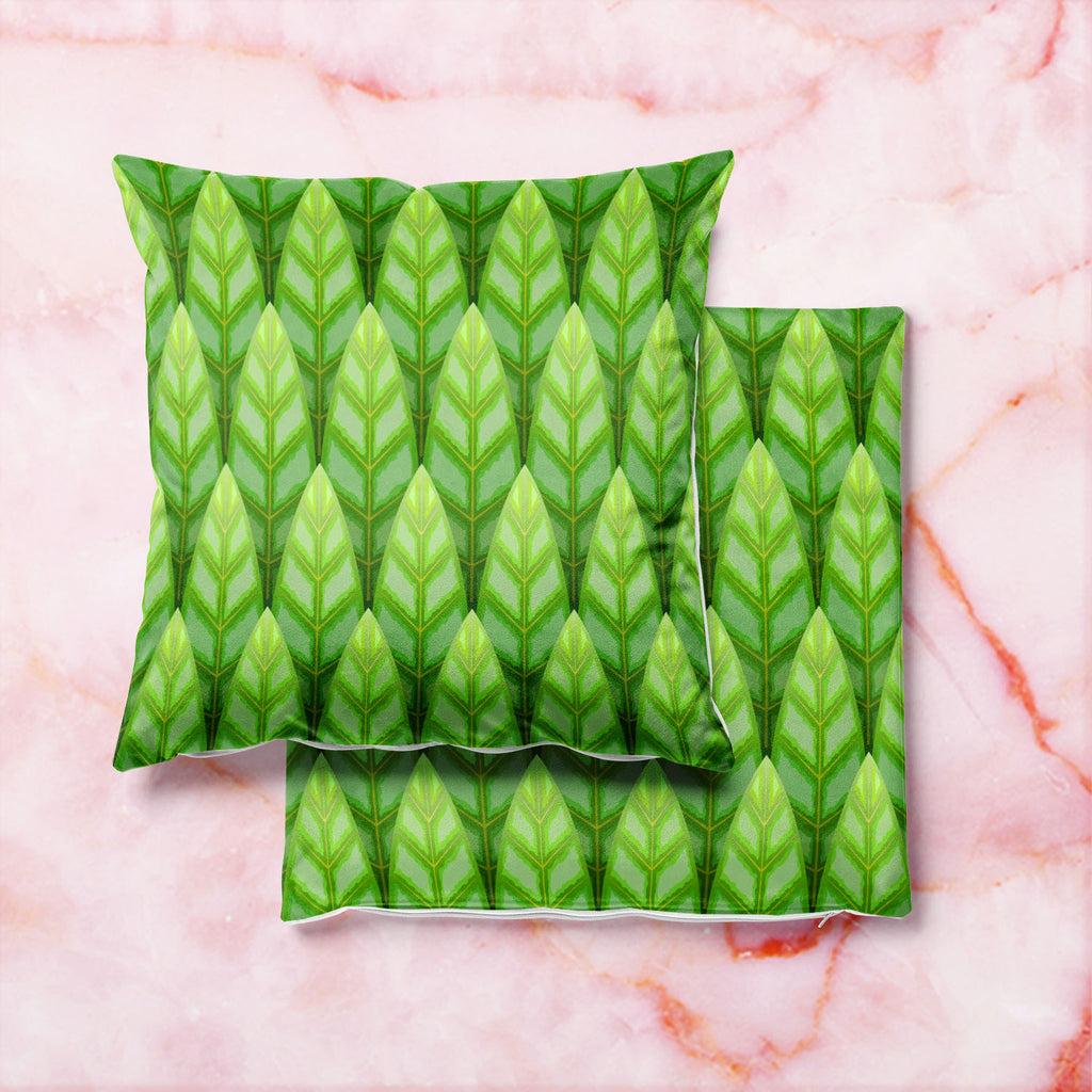 Green Leaf Cushion Cover Throw Pillow-Cushion Covers-CUS_CV-IC 5007243 IC 5007243, Illustrations, Landscapes, Nature, Patterns, Rural, Scenic, Wildlife, Wooden, green, leaf, cushion, cover, throw, pillow, area, background, color, deciduous, environment, fairy, foliage, forest, freshness, growth, illustration, image, land, landscape, light, lush, mixed, mystery, national, nobody, old, outdoors, park, pattern, plant, remote, reserve, scene, seamless, stem, summer, sun, sunlight, tale, template, texture, tranq