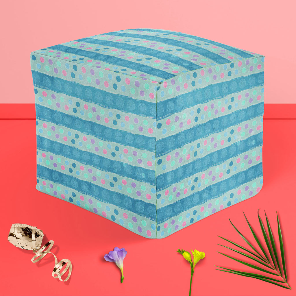 Dots on Dots D1 Footstool Footrest Puffy Pouffe Ottoman Bean Bag | Canvas Fabric-Footstools-FST_CB_BN-IC 5007244 IC 5007244, Abstract Expressionism, Abstracts, Ancient, Art and Paintings, Botanical, Cities, City Views, Decorative, Drawing, Floral, Flowers, Geometric Abstraction, Hearts, Historical, Illustrations, Love, Medieval, Modern Art, Nature, Patterns, Retro, Romance, Semi Abstract, Signs, Signs and Symbols, Vintage, dots, on, d1, footstool, footrest, puffy, pouffe, ottoman, bean, bag, canvas, fabric,