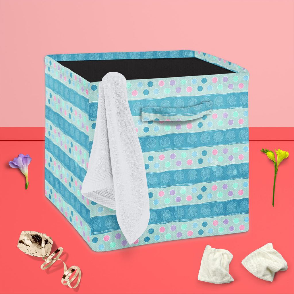 Dots on Dots D1 Foldable Open Storage Bin | Organizer Box, Toy Basket, Shelf Box, Laundry Bag | Canvas Fabric-Storage Bins-STR_BI_CB-IC 5007244 IC 5007244, Abstract Expressionism, Abstracts, Ancient, Art and Paintings, Botanical, Cities, City Views, Decorative, Drawing, Floral, Flowers, Geometric Abstraction, Hearts, Historical, Illustrations, Love, Medieval, Modern Art, Nature, Patterns, Retro, Romance, Semi Abstract, Signs, Signs and Symbols, Vintage, dots, on, d1, foldable, open, storage, bin, organizer,