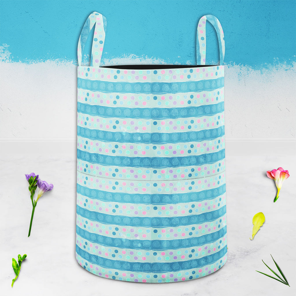 Dots on Dots D1 Foldable Open Storage Bin | Organizer Box, Toy Basket, Shelf Box, Laundry Bag | Canvas Fabric-Storage Bins-STR_BI_CB-IC 5007244 IC 5007244, Abstract Expressionism, Abstracts, Ancient, Art and Paintings, Botanical, Cities, City Views, Decorative, Drawing, Floral, Flowers, Geometric Abstraction, Hearts, Historical, Illustrations, Love, Medieval, Modern Art, Nature, Patterns, Retro, Romance, Semi Abstract, Signs, Signs and Symbols, Vintage, dots, on, d1, foldable, open, storage, bin, organizer,