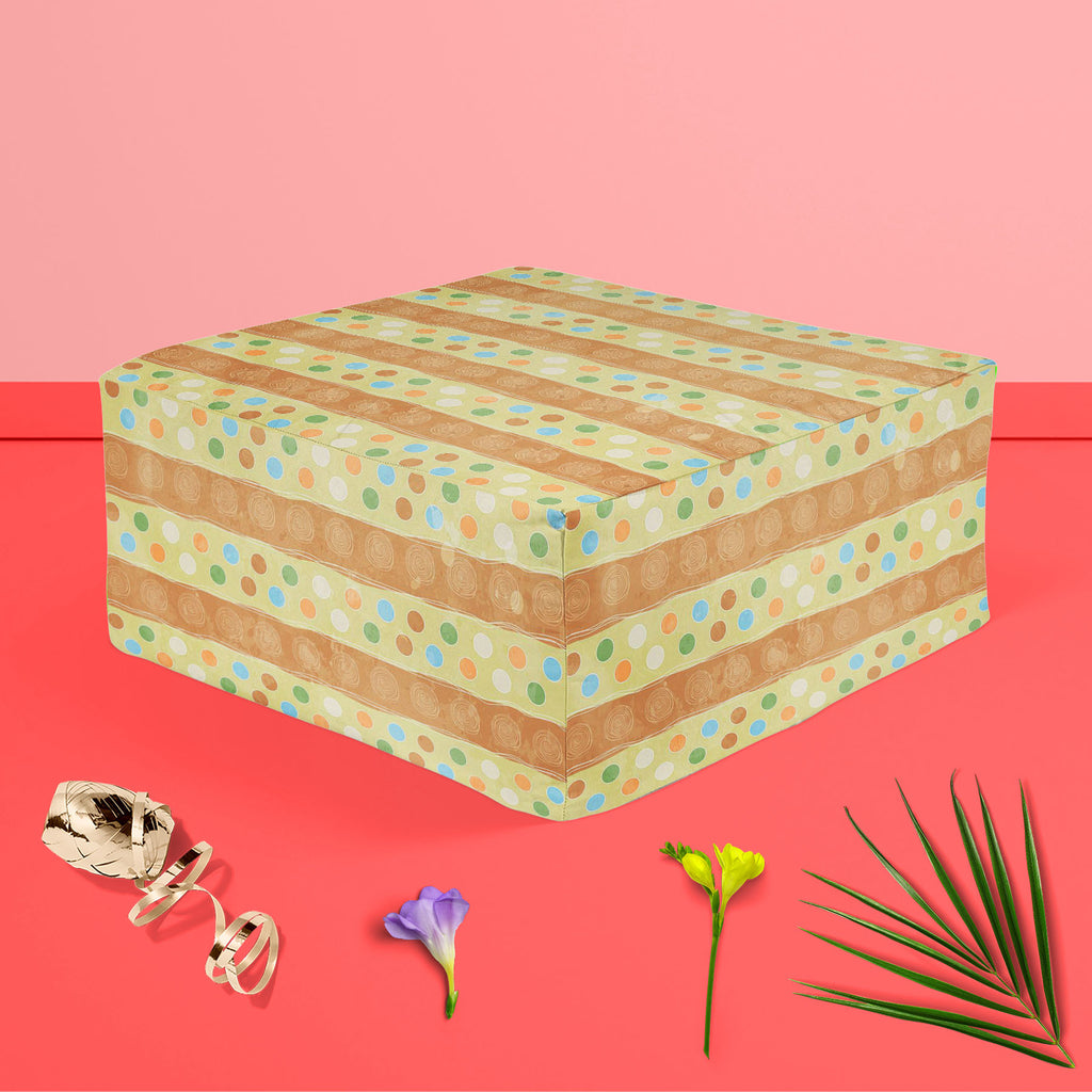 Dots on Dots D2 Footstool Footrest Puffy Pouffe Ottoman Bean Bag | Canvas Fabric-Footstools-FST_CB_BN-IC 5007245 IC 5007245, Abstract Expressionism, Abstracts, Ancient, Art and Paintings, Botanical, Cities, City Views, Decorative, Drawing, Floral, Flowers, Geometric Abstraction, Hearts, Historical, Illustrations, Love, Medieval, Modern Art, Nature, Patterns, Retro, Romance, Semi Abstract, Signs, Signs and Symbols, Vintage, dots, on, d2, footstool, footrest, puffy, pouffe, ottoman, bean, bag, canvas, fabric,