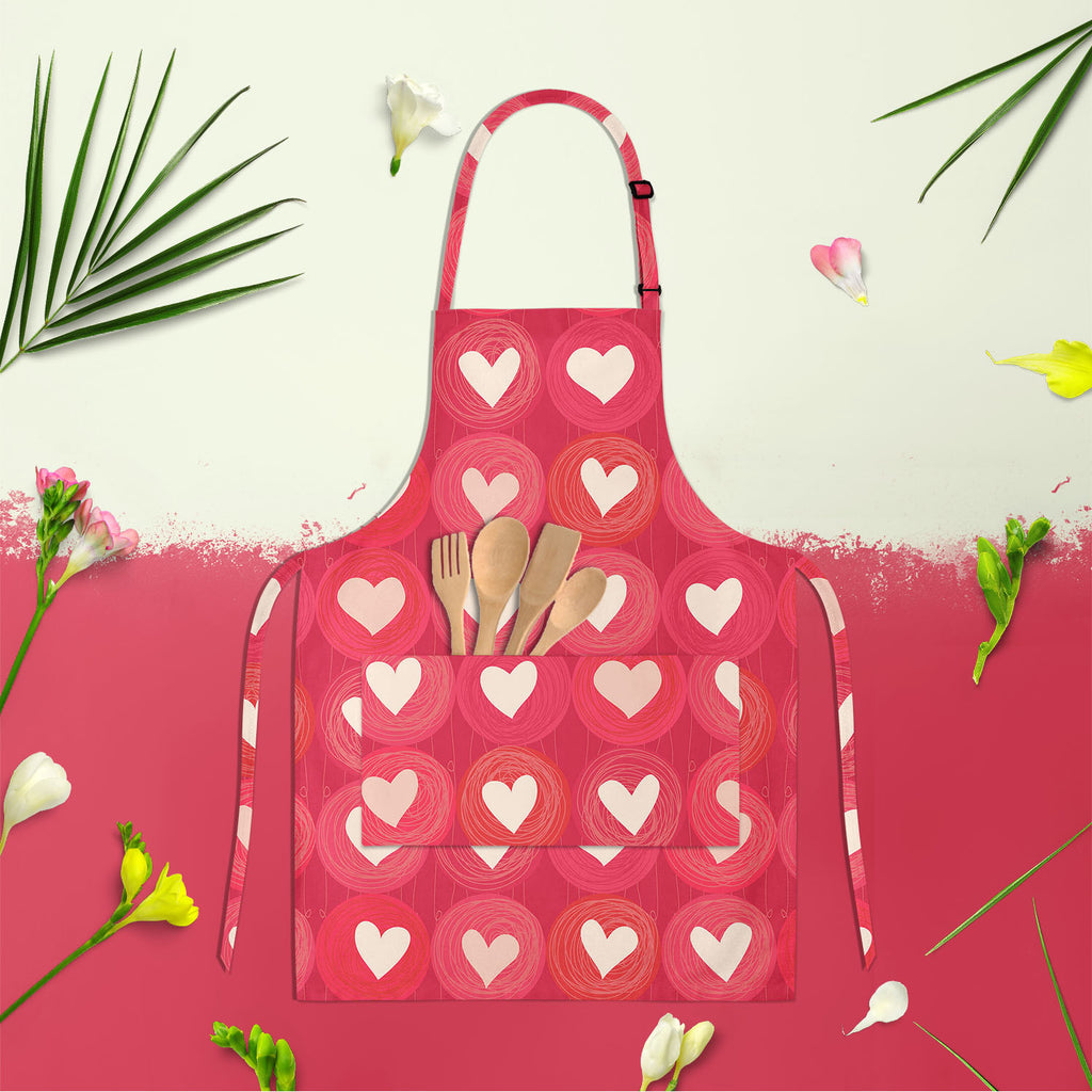Hearts Apron | Adjustable, Free Size & Waist Tiebacks-Aprons Neck to Knee-APR_NK_KN-IC 5007247 IC 5007247, Animated Cartoons, Art and Paintings, Black and White, Botanical, Caricature, Cartoons, Floral, Flowers, Hearts, Holidays, Illustrations, Love, Nature, Patterns, Romance, Wedding, White, apron, adjustable, free, size, waist, tiebacks, backdrop, background, banner, card, cartoon, childish, cute, day, doodle, flora, heart, holiday, illustration, line, marriage, object, pattern, pink, red, saint, seamless