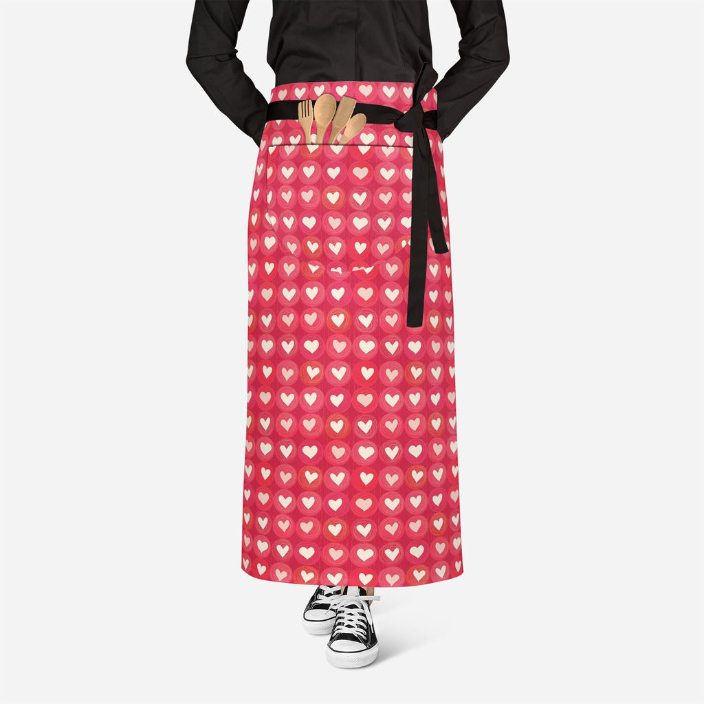 Hearts Apron | Adjustable, Free Size & Waist Tiebacks-Aprons Waist to Knee-APR_WS_FT-IC 5007247 IC 5007247, Animated Cartoons, Art and Paintings, Black and White, Botanical, Caricature, Cartoons, Floral, Flowers, Hearts, Holidays, Illustrations, Love, Nature, Patterns, Romance, Wedding, White, apron, adjustable, free, size, waist, tiebacks, backdrop, background, banner, card, cartoon, childish, cute, day, doodle, flora, heart, holiday, illustration, line, marriage, object, pattern, pink, red, saint, seamles