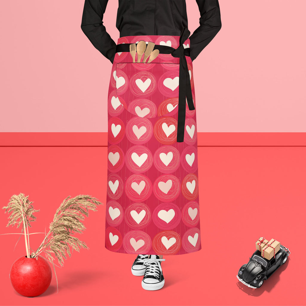 Hearts Apron | Adjustable, Free Size & Waist Tiebacks-Aprons Waist to Feet-APR_WS_FT-IC 5007247 IC 5007247, Animated Cartoons, Art and Paintings, Black and White, Botanical, Caricature, Cartoons, Floral, Flowers, Hearts, Holidays, Illustrations, Love, Nature, Patterns, Romance, Wedding, White, apron, adjustable, free, size, waist, tiebacks, backdrop, background, banner, card, cartoon, childish, cute, day, doodle, flora, heart, holiday, illustration, line, marriage, object, pattern, pink, red, saint, seamles
