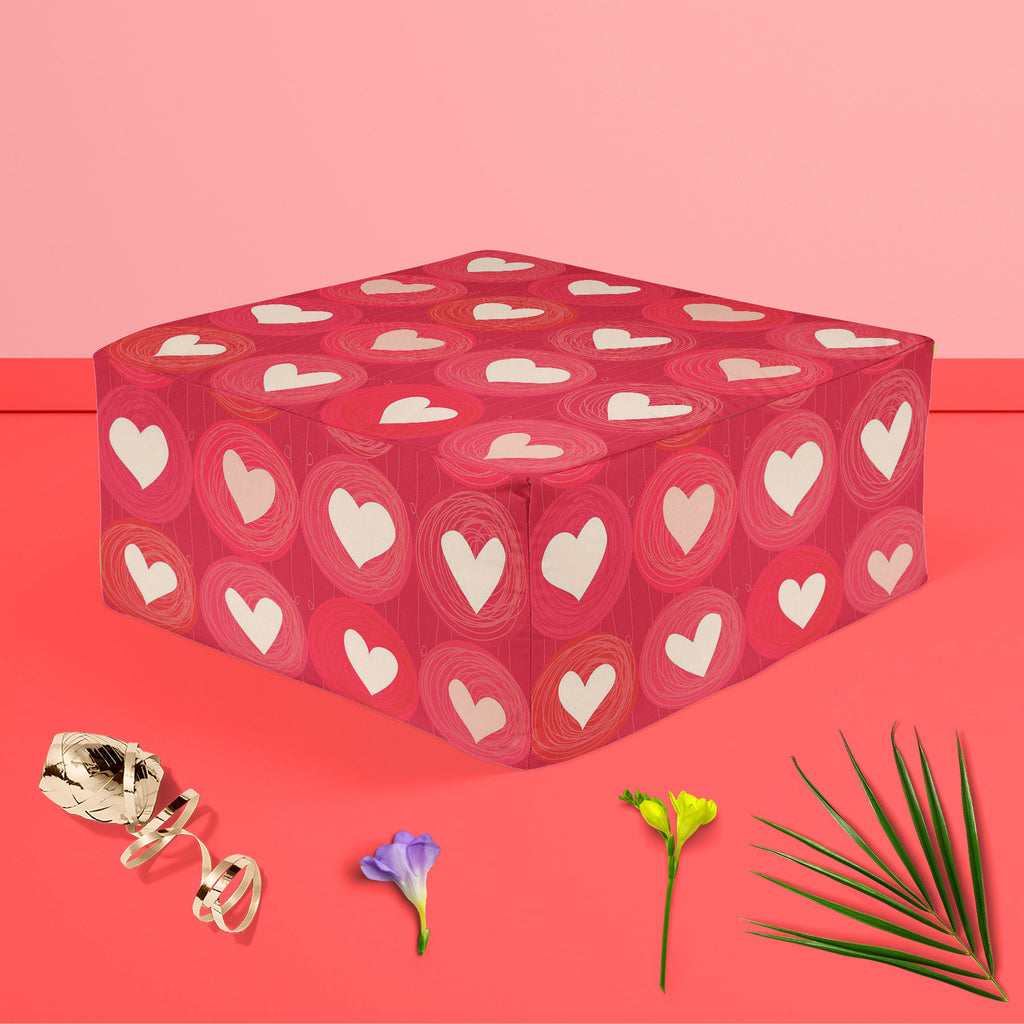 Hearts Footstool Footrest Puffy Pouffe Ottoman Bean Bag | Canvas Fabric-Footstools-FST_CB_BN-IC 5007247 IC 5007247, Animated Cartoons, Art and Paintings, Black and White, Botanical, Caricature, Cartoons, Floral, Flowers, Hearts, Holidays, Illustrations, Love, Nature, Patterns, Romance, Wedding, White, footstool, footrest, puffy, pouffe, ottoman, bean, bag, canvas, fabric, backdrop, background, banner, card, cartoon, childish, cute, day, doodle, flora, heart, holiday, illustration, line, marriage, object, pa