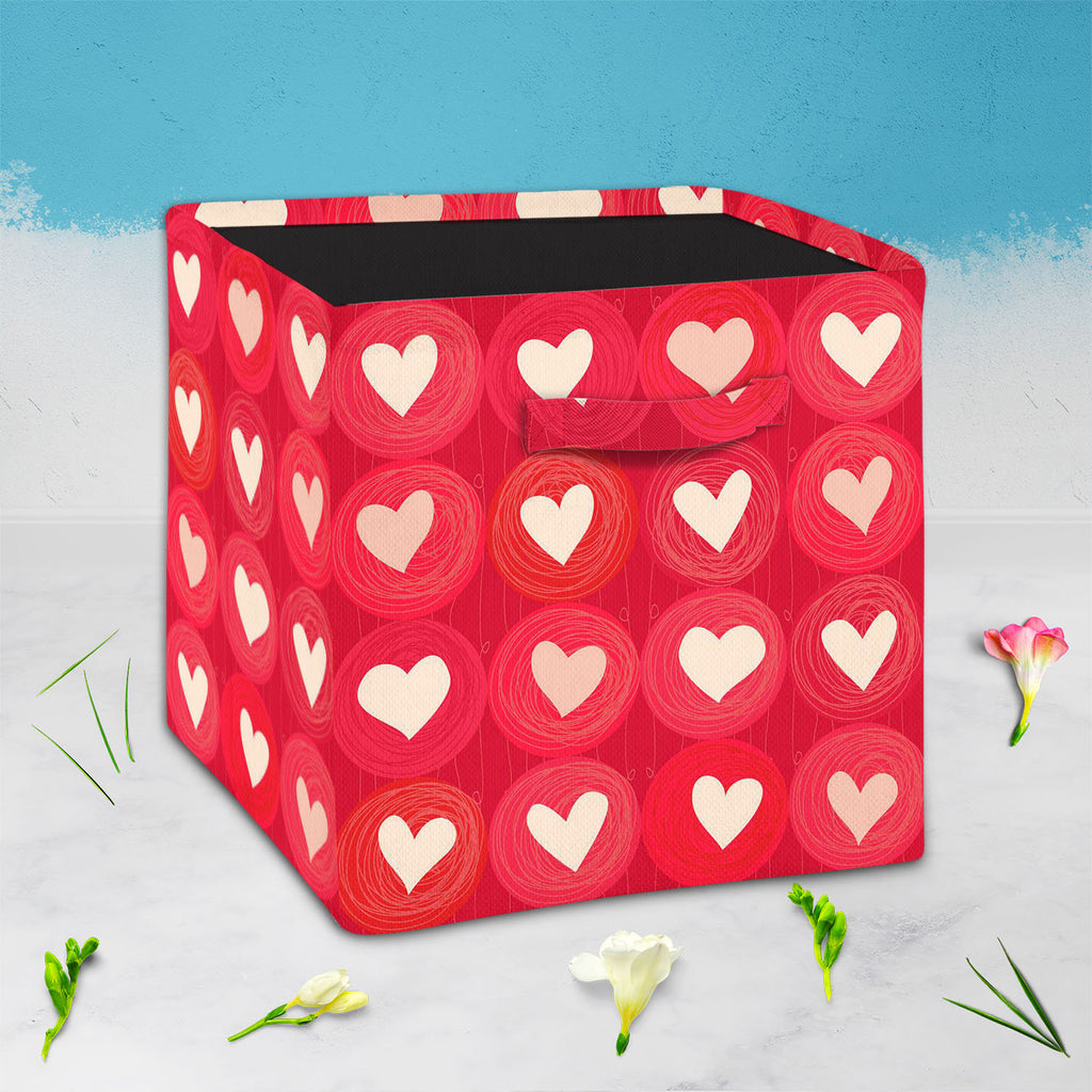 Hearts Foldable Open Storage Bin | Organizer Box, Toy Basket, Shelf Box, Laundry Bag | Canvas Fabric-Storage Bins-STR_BI_CB-IC 5007247 IC 5007247, Animated Cartoons, Art and Paintings, Black and White, Botanical, Caricature, Cartoons, Floral, Flowers, Hearts, Holidays, Illustrations, Love, Nature, Patterns, Romance, Wedding, White, foldable, open, storage, bin, organizer, box, toy, basket, shelf, laundry, bag, canvas, fabric, backdrop, background, banner, card, cartoon, childish, cute, day, doodle, flora, h