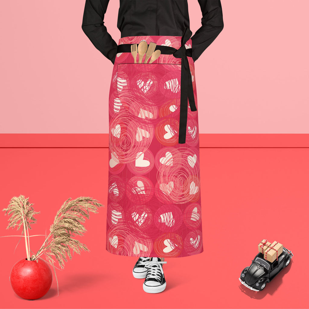 Doodle Hearts D1 Apron | Adjustable, Free Size & Waist Tiebacks-Aprons Waist to Feet-APR_WS_FT-IC 5007248 IC 5007248, Animated Cartoons, Art and Paintings, Black and White, Botanical, Caricature, Cartoons, Floral, Flowers, Hearts, Holidays, Illustrations, Love, Nature, Patterns, Romance, Wedding, White, doodle, d1, apron, adjustable, free, size, waist, tiebacks, backdrop, background, banner, card, cartoon, childish, cute, day, flora, heart, holiday, illustration, line, marriage, object, pattern, pink, red, 