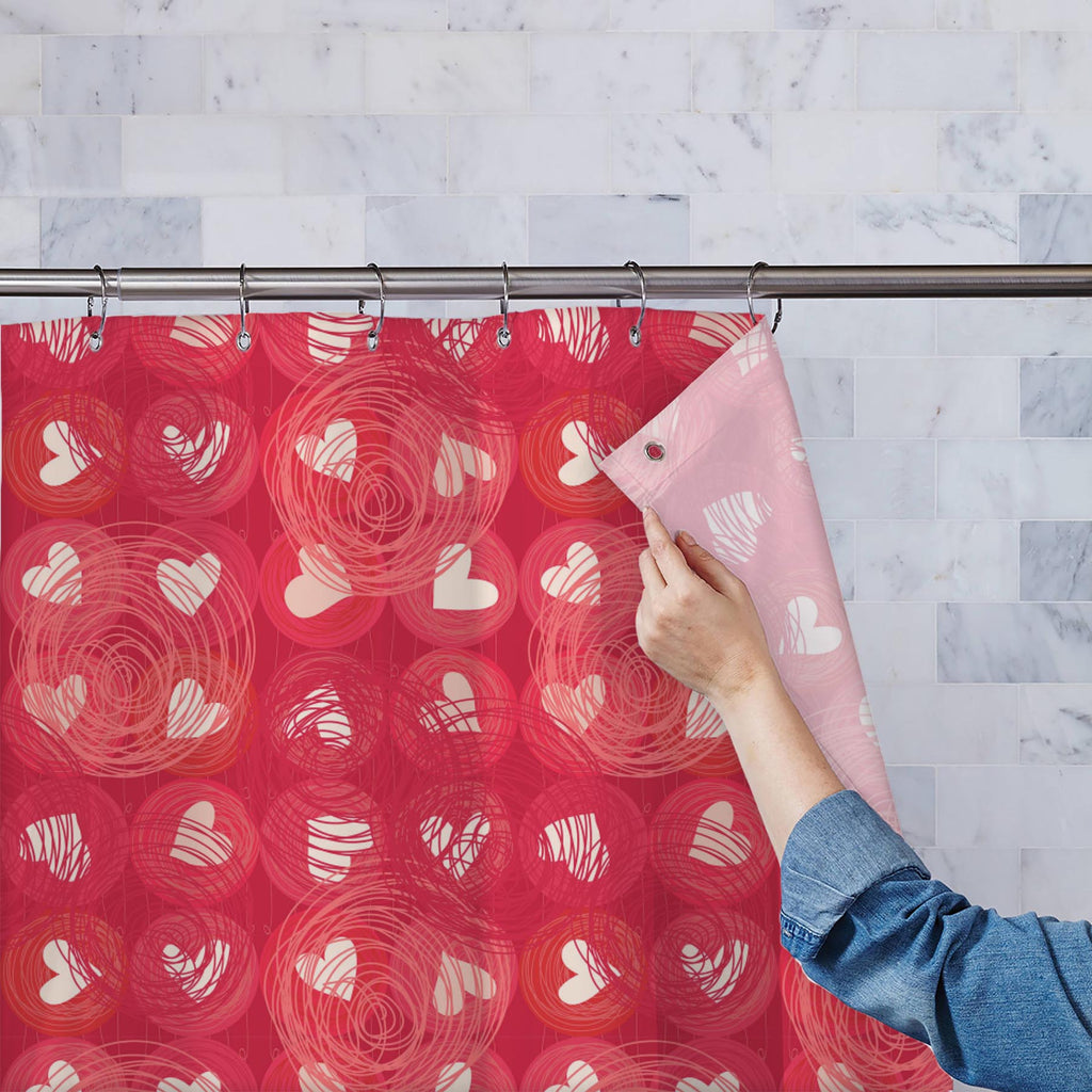 Doodle Hearts D1 Washable Waterproof Shower Curtain-Shower Curtains-CUR_SH-IC 5007248 IC 5007248, Animated Cartoons, Art and Paintings, Black and White, Botanical, Caricature, Cartoons, Floral, Flowers, Hearts, Holidays, Illustrations, Love, Nature, Patterns, Romance, Wedding, White, doodle, d1, washable, waterproof, shower, curtain, backdrop, background, banner, card, cartoon, childish, cute, day, flora, heart, holiday, illustration, line, marriage, object, pattern, pink, red, saint, seamless, spring, st, 