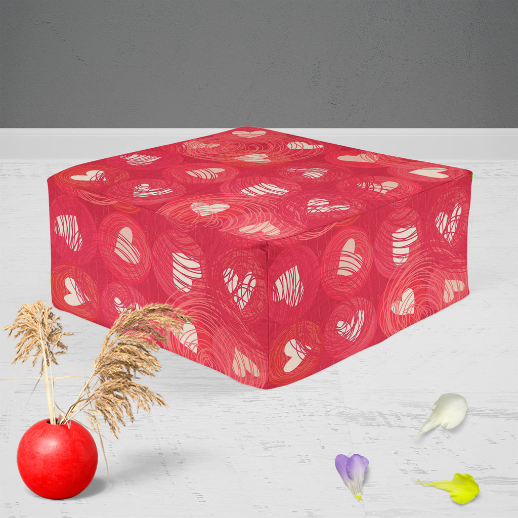 Doodle Hearts D1 Footstool Footrest Puffy Pouffe Ottoman Bean Bag | Canvas Fabric-Footstools-FST_CB_BN-IC 5007248 IC 5007248, Animated Cartoons, Art and Paintings, Black and White, Botanical, Caricature, Cartoons, Floral, Flowers, Hearts, Holidays, Illustrations, Love, Nature, Patterns, Romance, Wedding, White, doodle, d1, footstool, footrest, puffy, pouffe, ottoman, bean, bag, canvas, fabric, backdrop, background, banner, card, cartoon, childish, cute, day, flora, heart, holiday, illustration, line, marria