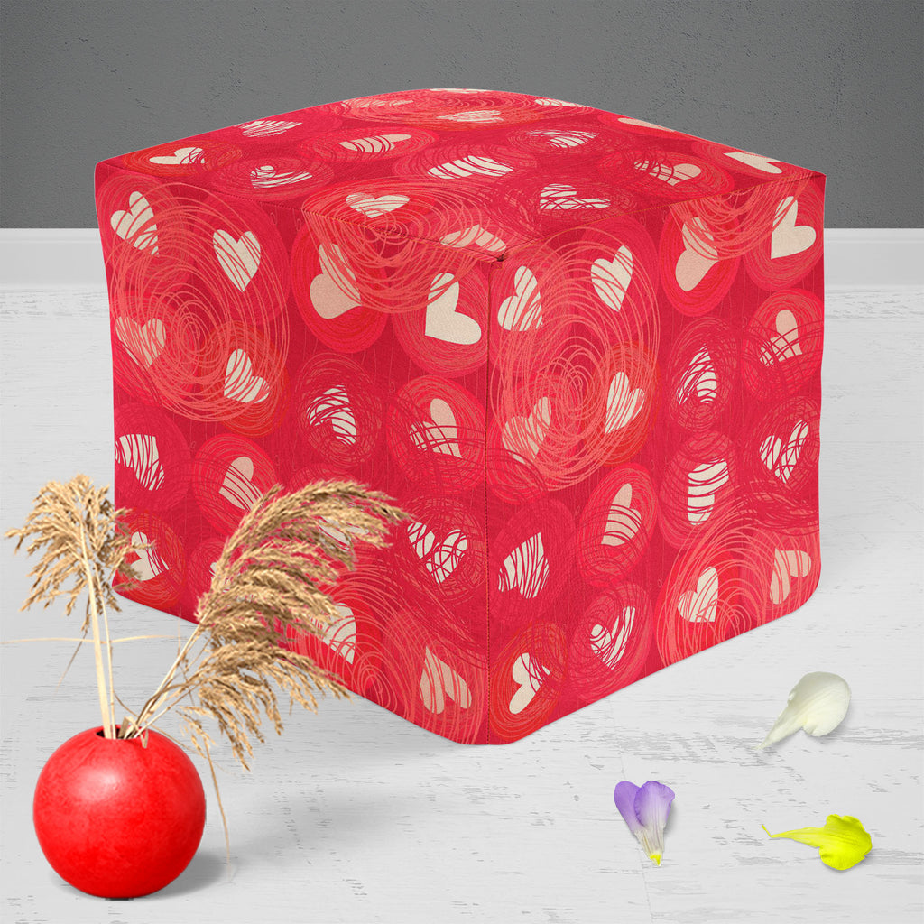 Doodle Hearts D1 Footstool Footrest Puffy Pouffe Ottoman Bean Bag | Canvas Fabric-Footstools-FST_CB_BN-IC 5007248 IC 5007248, Animated Cartoons, Art and Paintings, Black and White, Botanical, Caricature, Cartoons, Floral, Flowers, Hearts, Holidays, Illustrations, Love, Nature, Patterns, Romance, Wedding, White, doodle, d1, footstool, footrest, puffy, pouffe, ottoman, bean, bag, canvas, fabric, backdrop, background, banner, card, cartoon, childish, cute, day, flora, heart, holiday, illustration, line, marria