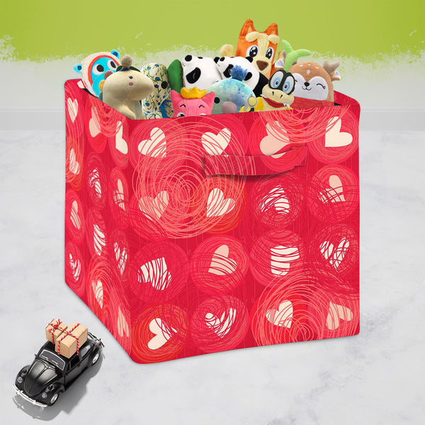 Doodle Hearts D1 Foldable Open Storage Bin | Organizer Box, Toy Basket, Shelf Box, Laundry Bag | Canvas Fabric-Storage Bins-STR_BI_CB-IC 5007248 IC 5007248, Animated Cartoons, Art and Paintings, Black and White, Botanical, Caricature, Cartoons, Floral, Flowers, Hearts, Holidays, Illustrations, Love, Nature, Patterns, Romance, Wedding, White, doodle, d1, foldable, open, storage, bin, organizer, box, toy, basket, shelf, laundry, bag, canvas, fabric, backdrop, background, banner, card, cartoon, childish, cute,