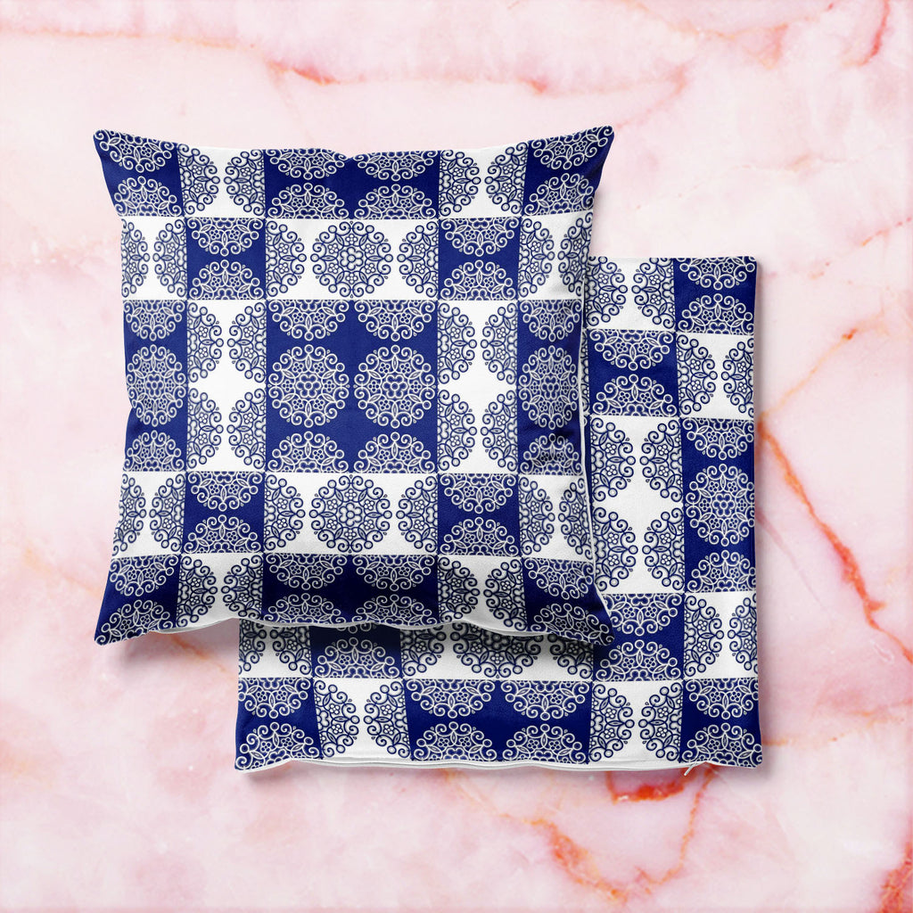 Lace Ornate Cushion Cover Throw Pillow-Cushion Covers-CUS_CV-IC 5007250 IC 5007250, Abstract Expressionism, Abstracts, Ancient, Art and Paintings, Circle, Culture, Decorative, Digital, Digital Art, Drawing, Ethnic, Fashion, Graphic, Historical, Illustrations, Medieval, Patterns, Retro, Semi Abstract, Signs, Signs and Symbols, Space, Traditional, Tribal, Victorian, Vintage, World Culture, lace, ornate, cushion, cover, throw, pillow, filigree, ornament, abstract, antique, art, artwork, background, blue, creat