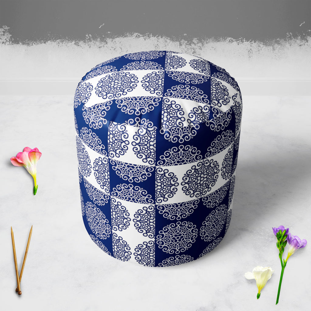 Lace Ornate Footstool Footrest Puffy Pouffe Ottoman Bean Bag | Canvas Fabric-Footstools-FST_CB_BN-IC 5007250 IC 5007250, Abstract Expressionism, Abstracts, Ancient, Art and Paintings, Circle, Culture, Decorative, Digital, Digital Art, Drawing, Ethnic, Fashion, Graphic, Historical, Illustrations, Medieval, Patterns, Retro, Semi Abstract, Signs, Signs and Symbols, Space, Traditional, Tribal, Victorian, Vintage, World Culture, lace, ornate, footstool, footrest, puffy, pouffe, ottoman, bean, bag, canvas, fabric