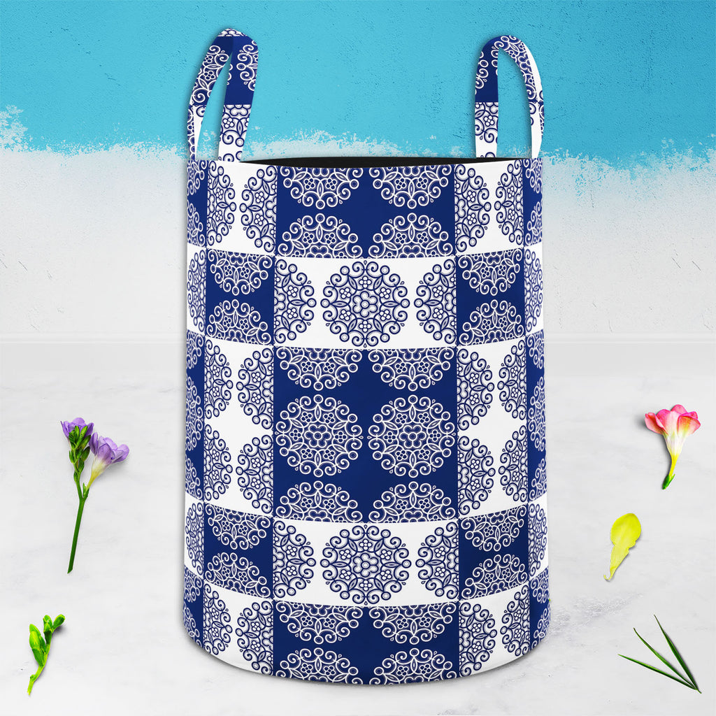 Lace Ornate Foldable Open Storage Bin | Organizer Box, Toy Basket, Shelf Box, Laundry Bag | Canvas Fabric-Storage Bins-STR_BI_CB-IC 5007250 IC 5007250, Abstract Expressionism, Abstracts, Ancient, Art and Paintings, Circle, Culture, Decorative, Digital, Digital Art, Drawing, Ethnic, Fashion, Graphic, Historical, Illustrations, Medieval, Patterns, Retro, Semi Abstract, Signs, Signs and Symbols, Space, Traditional, Tribal, Victorian, Vintage, World Culture, lace, ornate, foldable, open, storage, bin, organizer