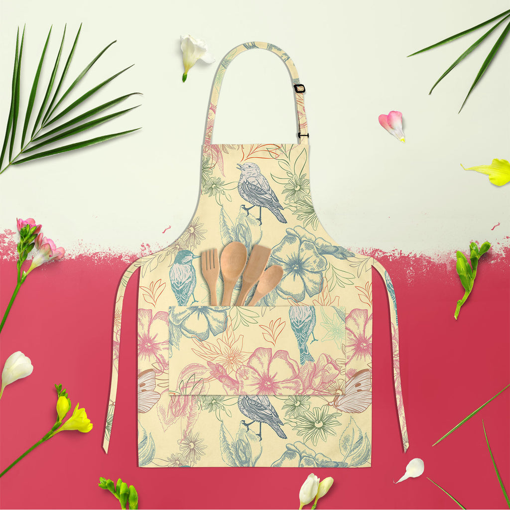 Spring Flowers D4 Apron | Adjustable, Free Size & Waist Tiebacks-Aprons Neck to Knee-APR_NK_KN-IC 5007251 IC 5007251, Abstract Expressionism, Abstracts, Ancient, Birds, Botanical, Decorative, Digital, Digital Art, Fashion, Floral, Flowers, Graphic, Historical, Illustrations, Medieval, Modern Art, Nature, Patterns, Retro, Scenic, Semi Abstract, Signs, Signs and Symbols, Sketches, Vintage, Wildlife, spring, d4, apron, adjustable, free, size, waist, tiebacks, primavera, seamless, abstract, apple, flower, artis