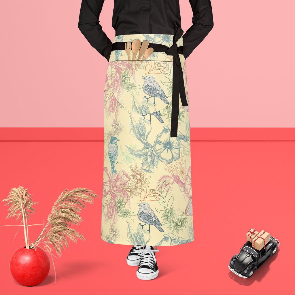 Spring Flowers D4 Apron | Adjustable, Free Size & Waist Tiebacks-Aprons Waist to Feet-APR_WS_FT-IC 5007251 IC 5007251, Abstract Expressionism, Abstracts, Ancient, Birds, Botanical, Decorative, Digital, Digital Art, Fashion, Floral, Flowers, Graphic, Historical, Illustrations, Medieval, Modern Art, Nature, Patterns, Retro, Scenic, Semi Abstract, Signs, Signs and Symbols, Sketches, Vintage, Wildlife, spring, d4, apron, adjustable, free, size, waist, tiebacks, primavera, seamless, abstract, apple, flower, arti