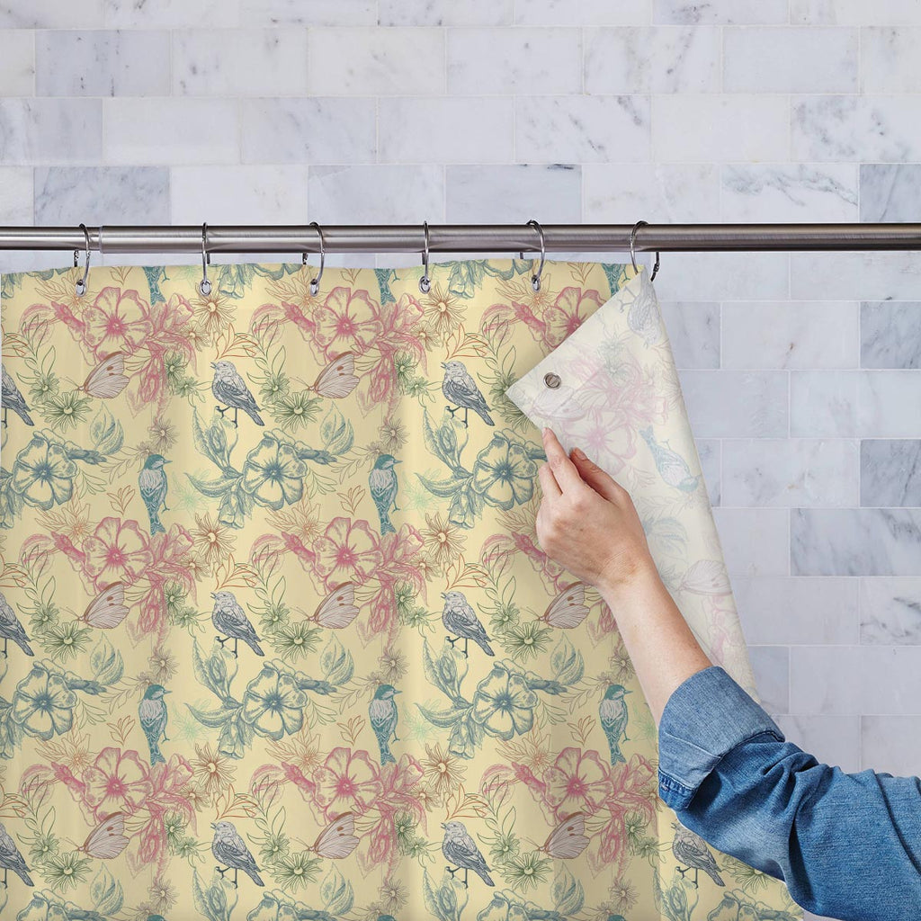 Spring Flowers Washable Waterproof Shower Curtain-Shower Curtains-CUR_SH-IC 5007251 IC 5007251, Abstract Expressionism, Abstracts, Ancient, Birds, Botanical, Decorative, Digital, Digital Art, Fashion, Floral, Flowers, Graphic, Historical, Illustrations, Medieval, Modern Art, Nature, Patterns, Retro, Scenic, Semi Abstract, Signs, Signs and Symbols, Sketches, Vintage, Wildlife, spring, washable, waterproof, shower, curtain, primavera, seamless, abstract, apple, flower, artistic, background, bird, bloom, blue,